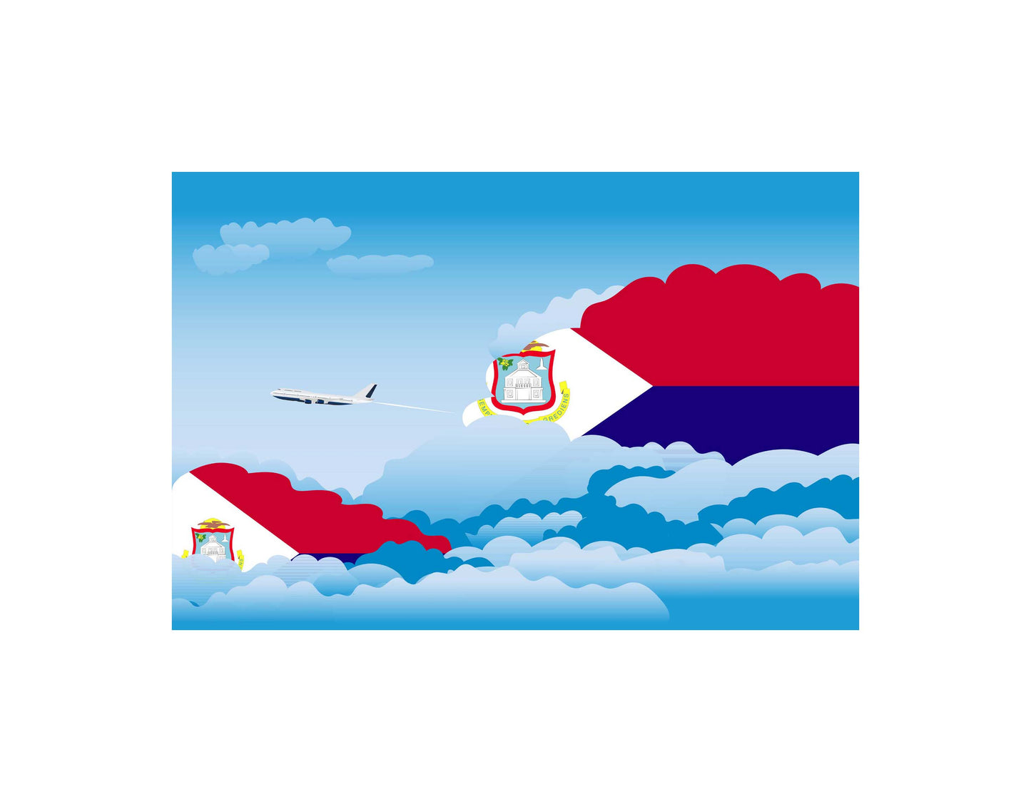 Saint Martin Day Clouds Blankets & Throws | Soft Premium Blankets | City Posters Plus
