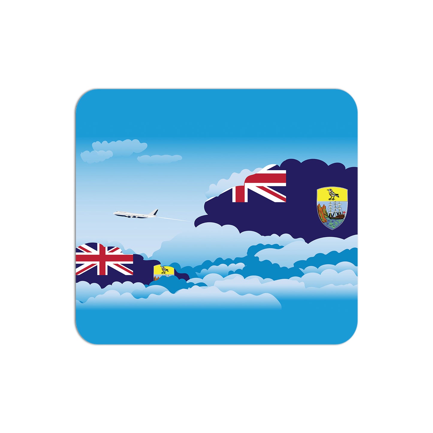 Saint Helena Airplane Airport Flight Day Clouds Mousepad