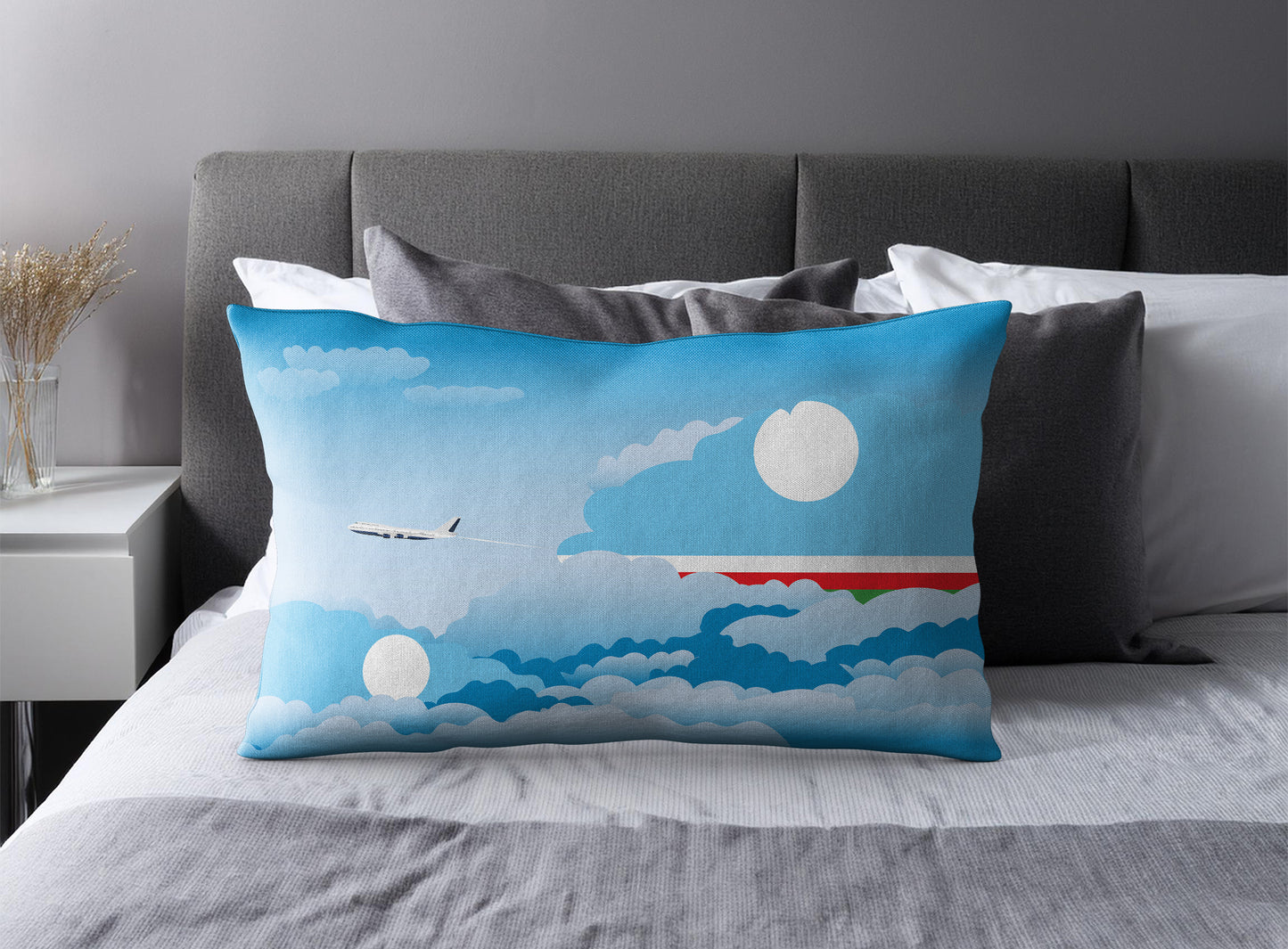 Sakha Republic World Airplane Day Clouds Square & Rectangle Pillow Cases | Aviation Decorative Pillow Covers