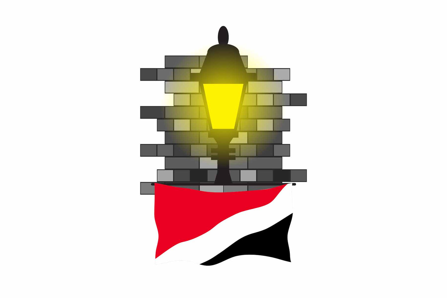 Sealand Principality of Street Lamp Bricks Fridge Magnet