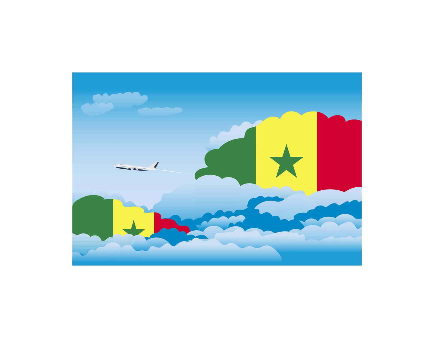 Senegal Day Clouds Blankets & Throws | Soft Premium Blankets | City Posters Plus