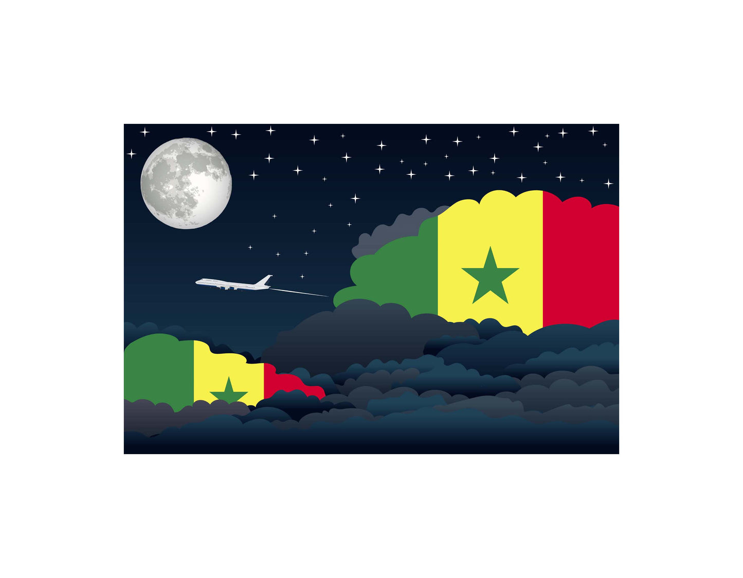 Senegal Night Clouds Blankets & Throws | Premium Soft Blankets | City Posters Plus