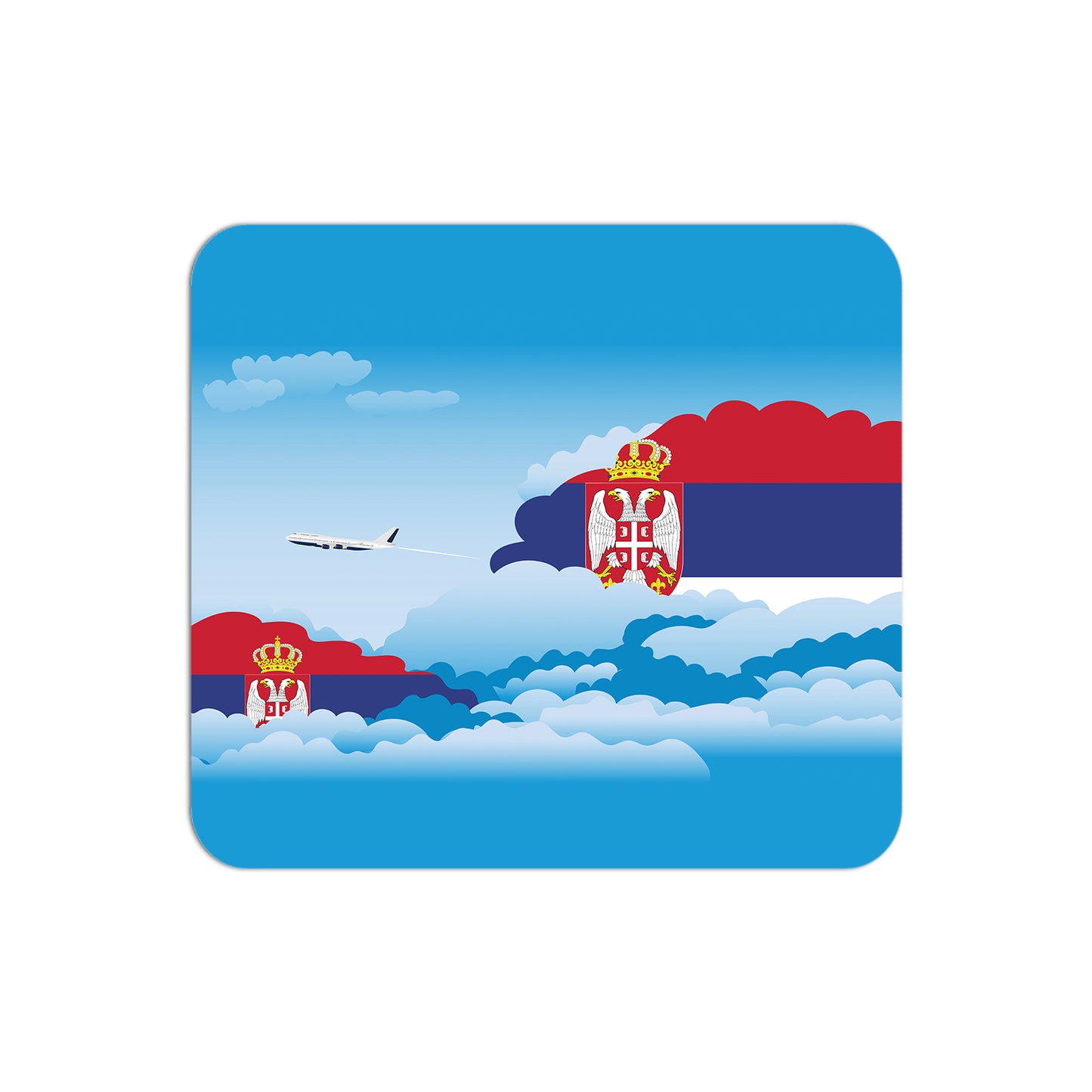Serbia Airplane Airport Flight Day Clouds Mousepad