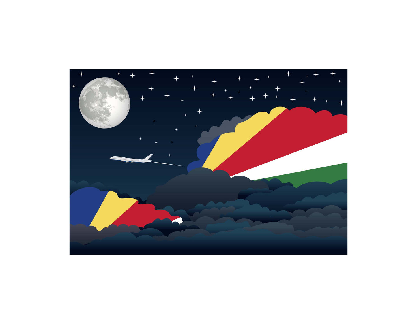 Seychelles Night Clouds Blankets & Throws | Premium Soft Blankets | City Posters Plus