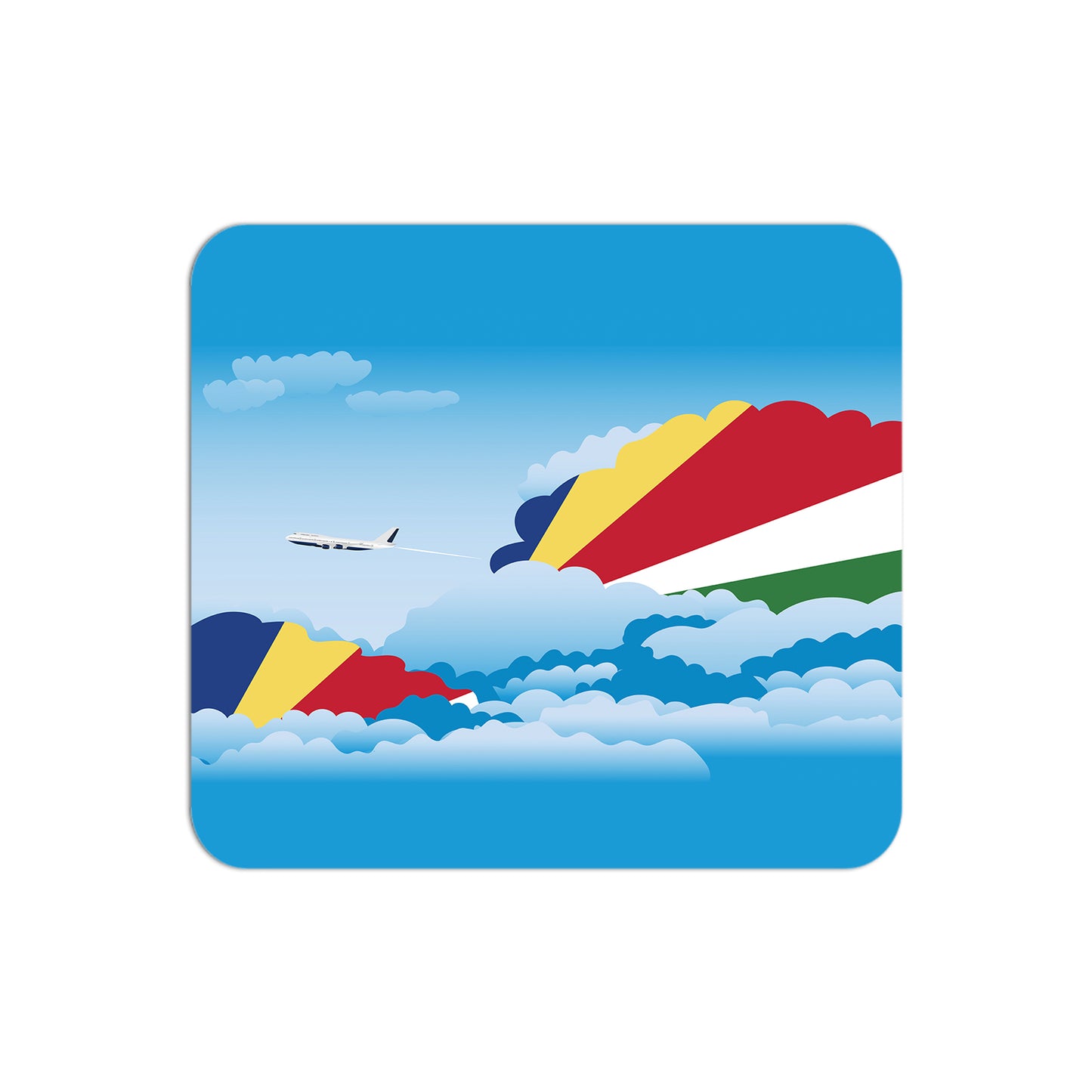 Seychelles Airplane Airport Flight Day Clouds Mousepad