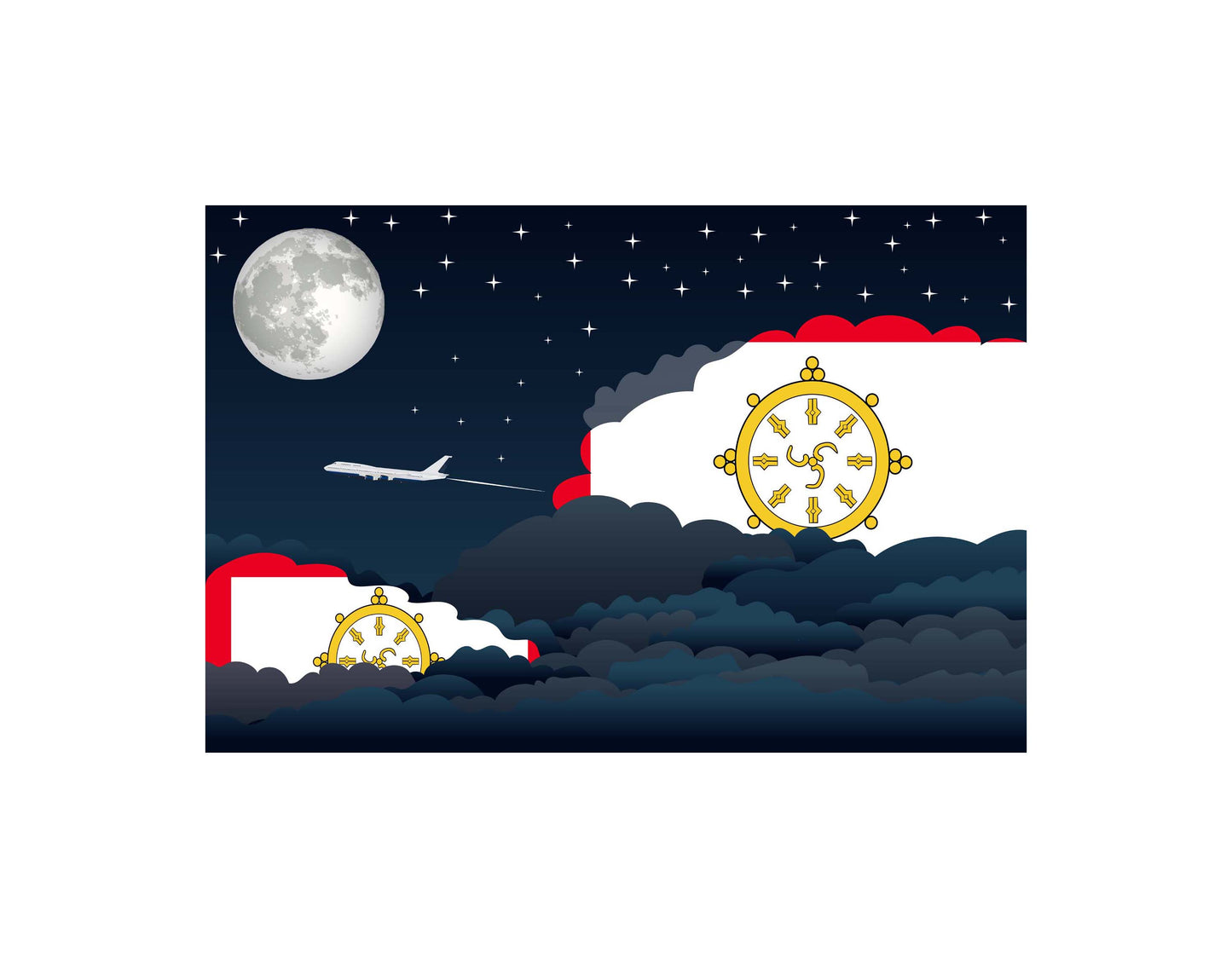 Sikkim Night Clouds Blankets & Throws | Premium Soft Blankets | City Posters Plus