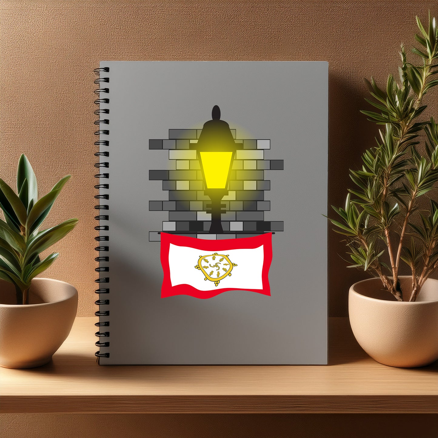 Sikkim Street Lamp Bricks Notebook