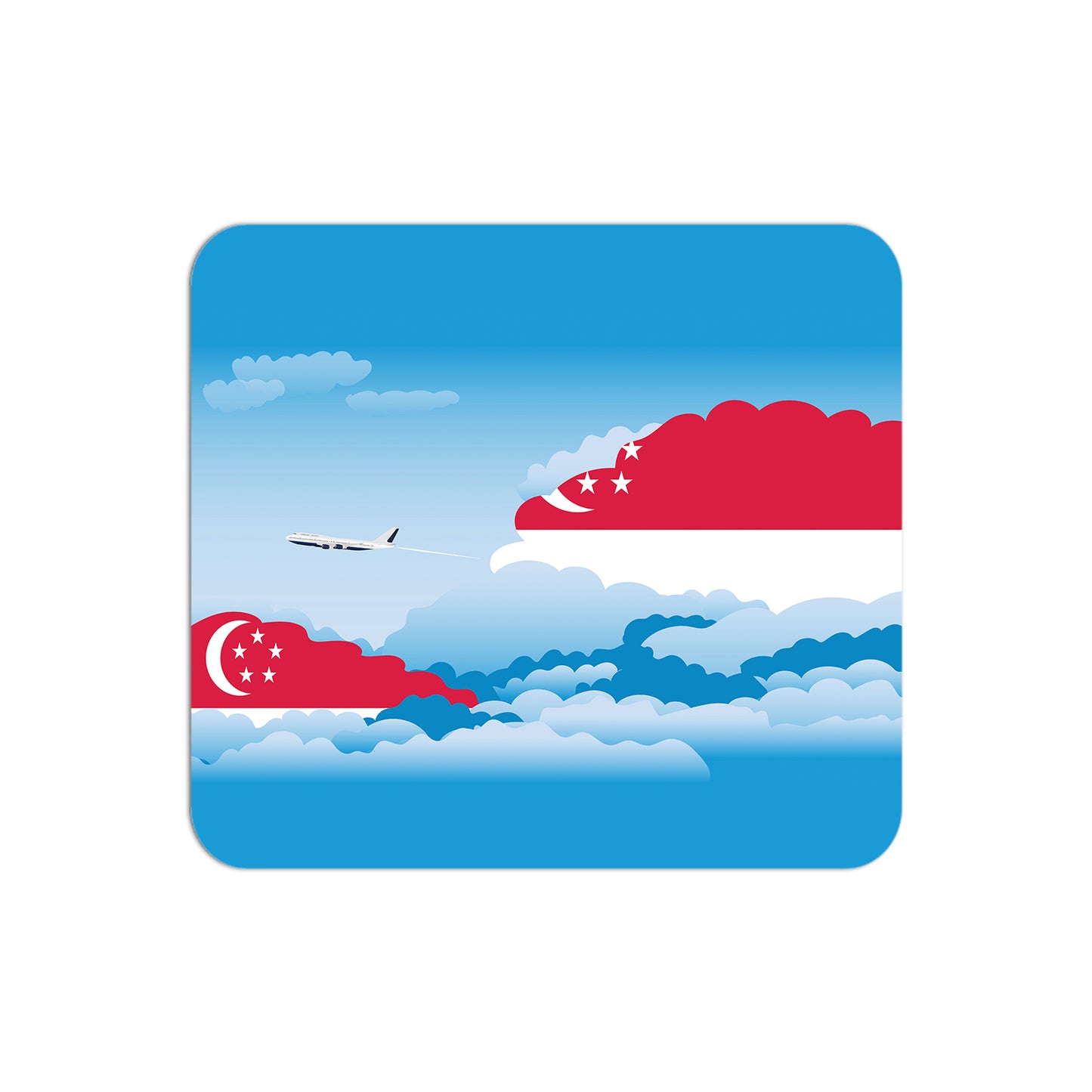 Singapore Airplane Airport Flight Day Clouds Mousepad