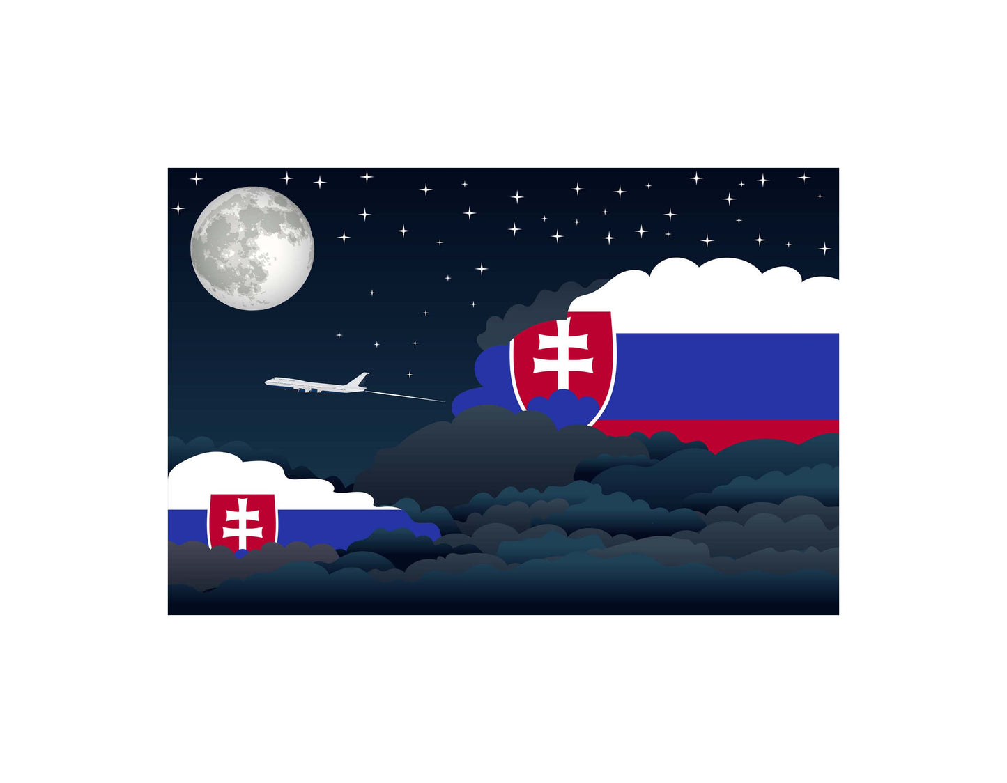 Slovakia Night Clouds Blankets & Throws | Premium Soft Blankets | City Posters Plus