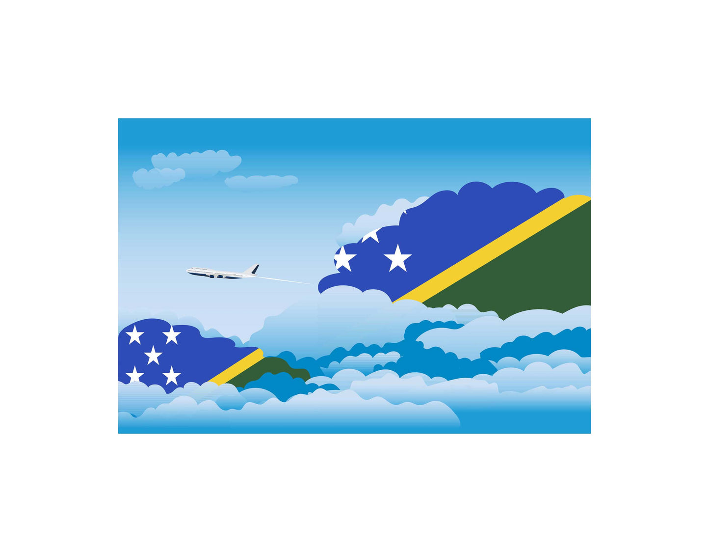 Solomon Islands Day Clouds Blankets & Throws | Soft Premium Blankets | City Posters Plus