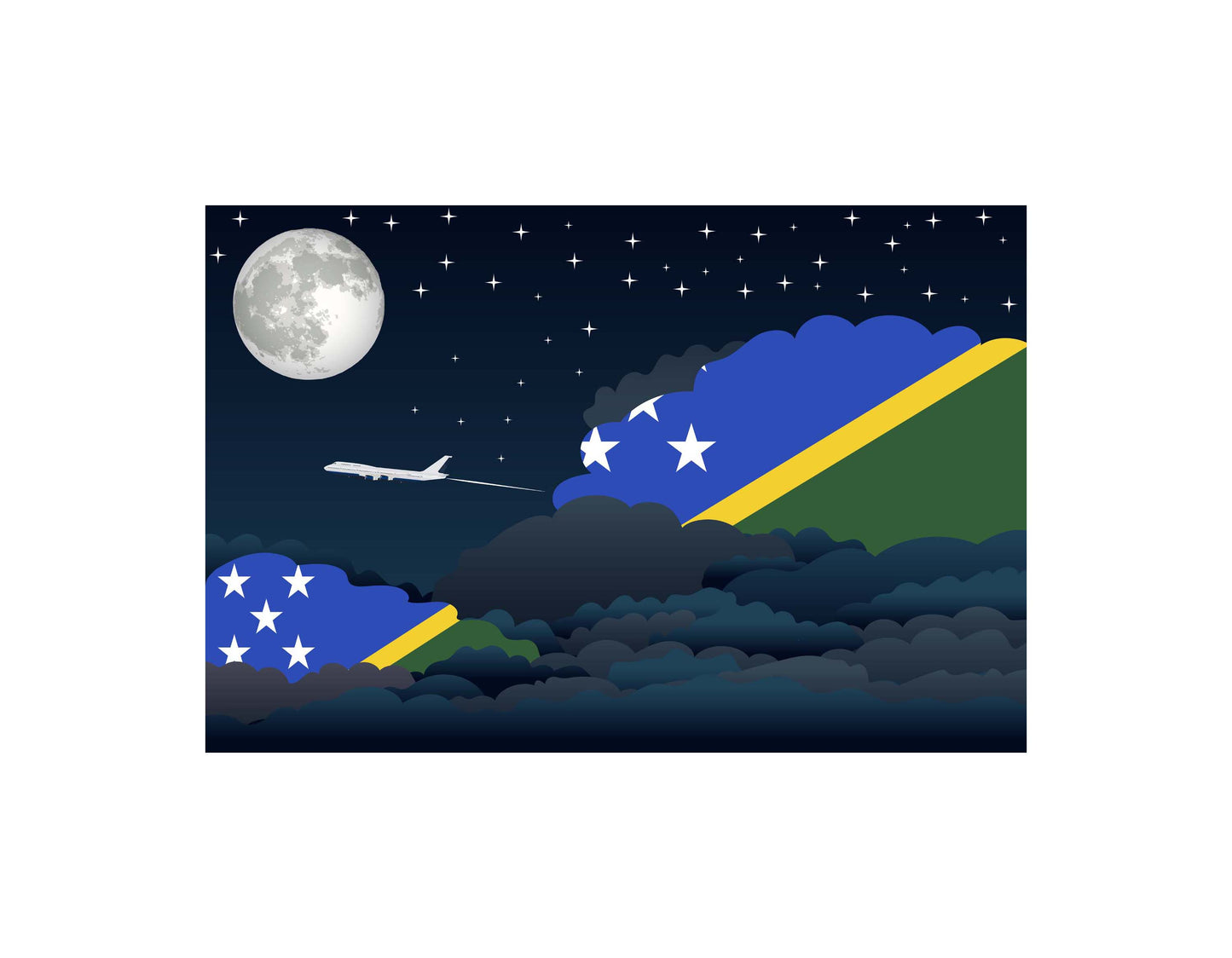 Solomon Islands Night Clouds Blankets & Throws | Premium Soft Blankets | City Posters Plus