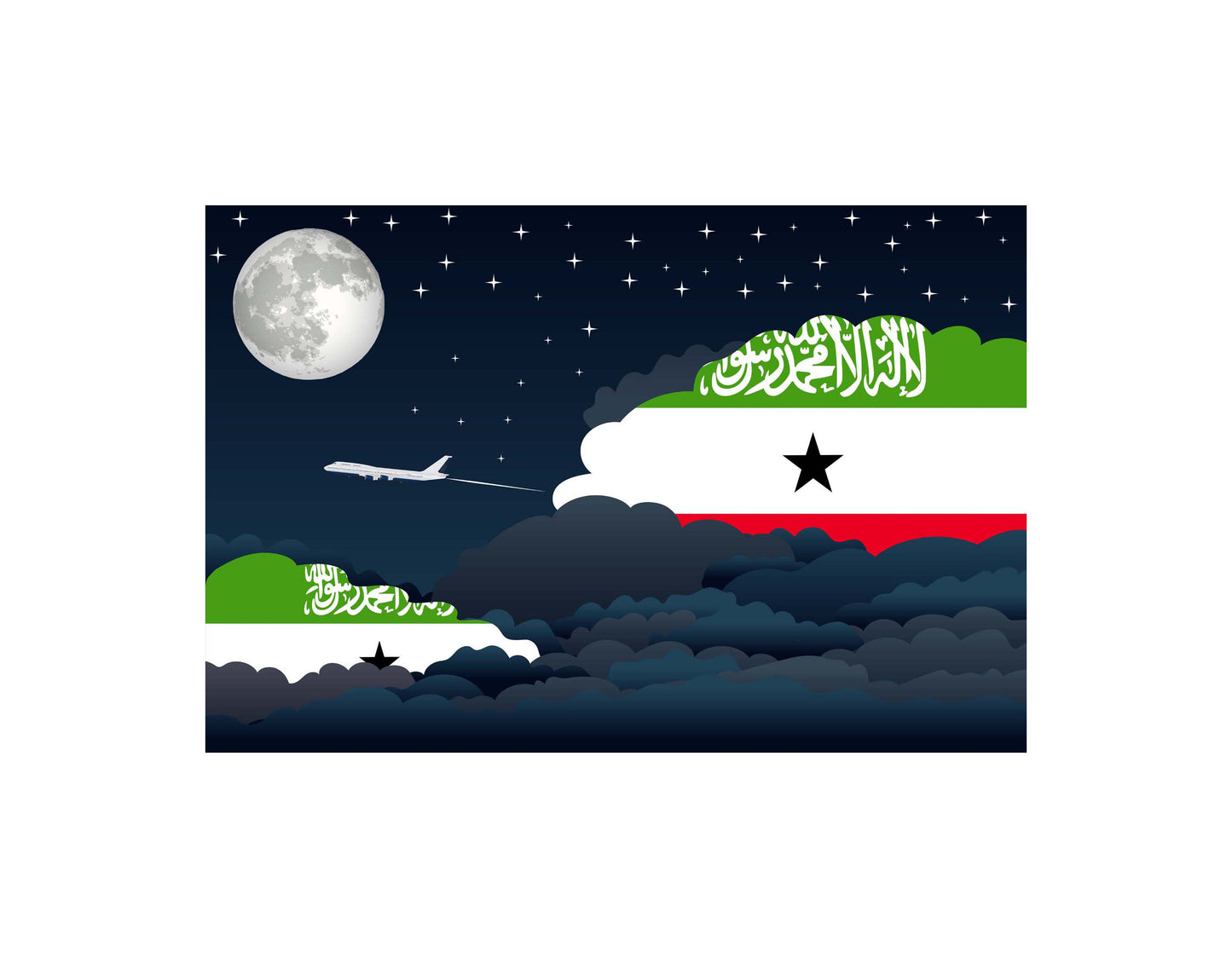 Somaliland Night Clouds Blankets & Throws | Premium Soft Blankets | City Posters Plus