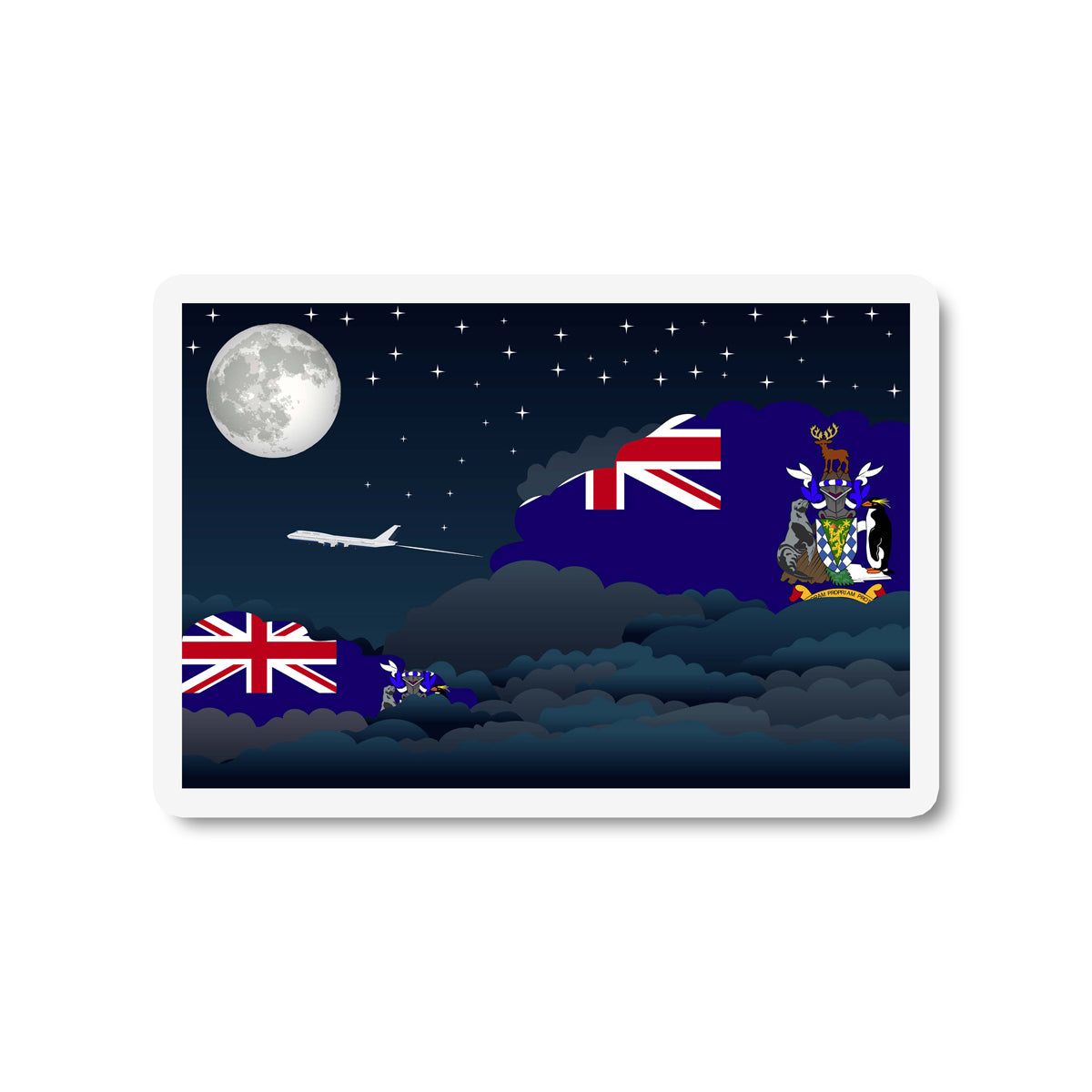 South Georgia and the South Sandwich Islands Night Clouds Fridge Magnet