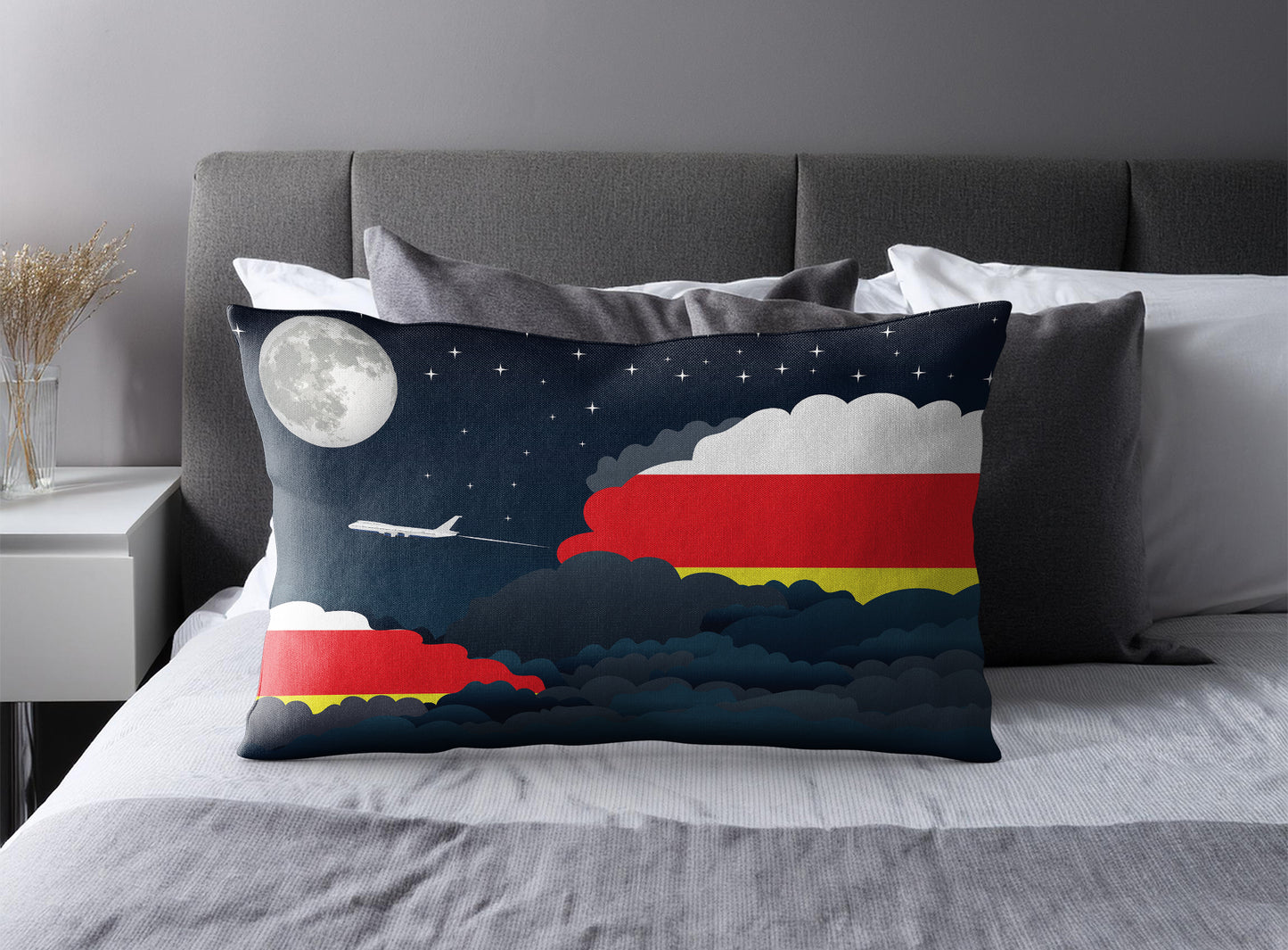 South Ossetia Night Clouds Pillow Case and Pillow Throw