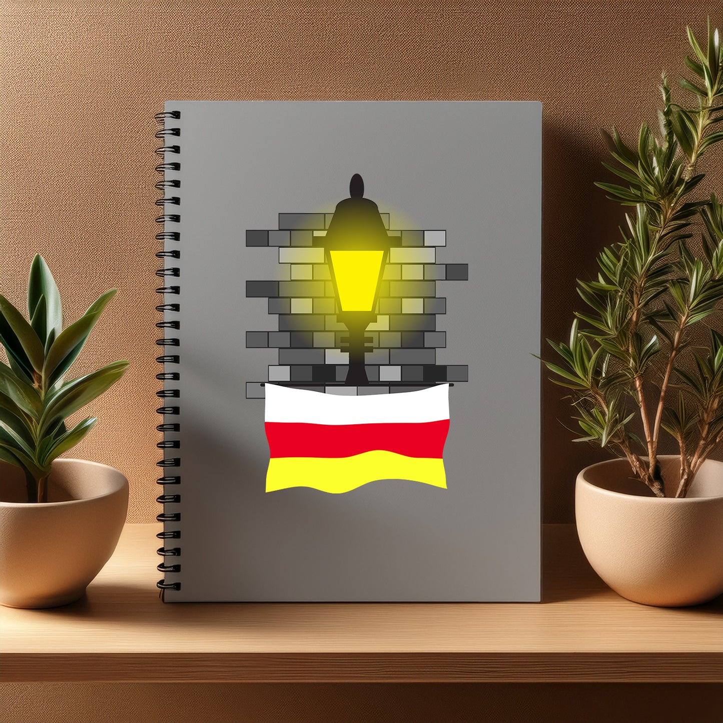 South Ossetia Street Lamp Bricks Notebook
