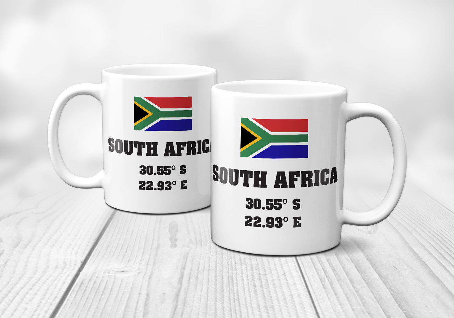 South Africa Laitutude Longitude Mug