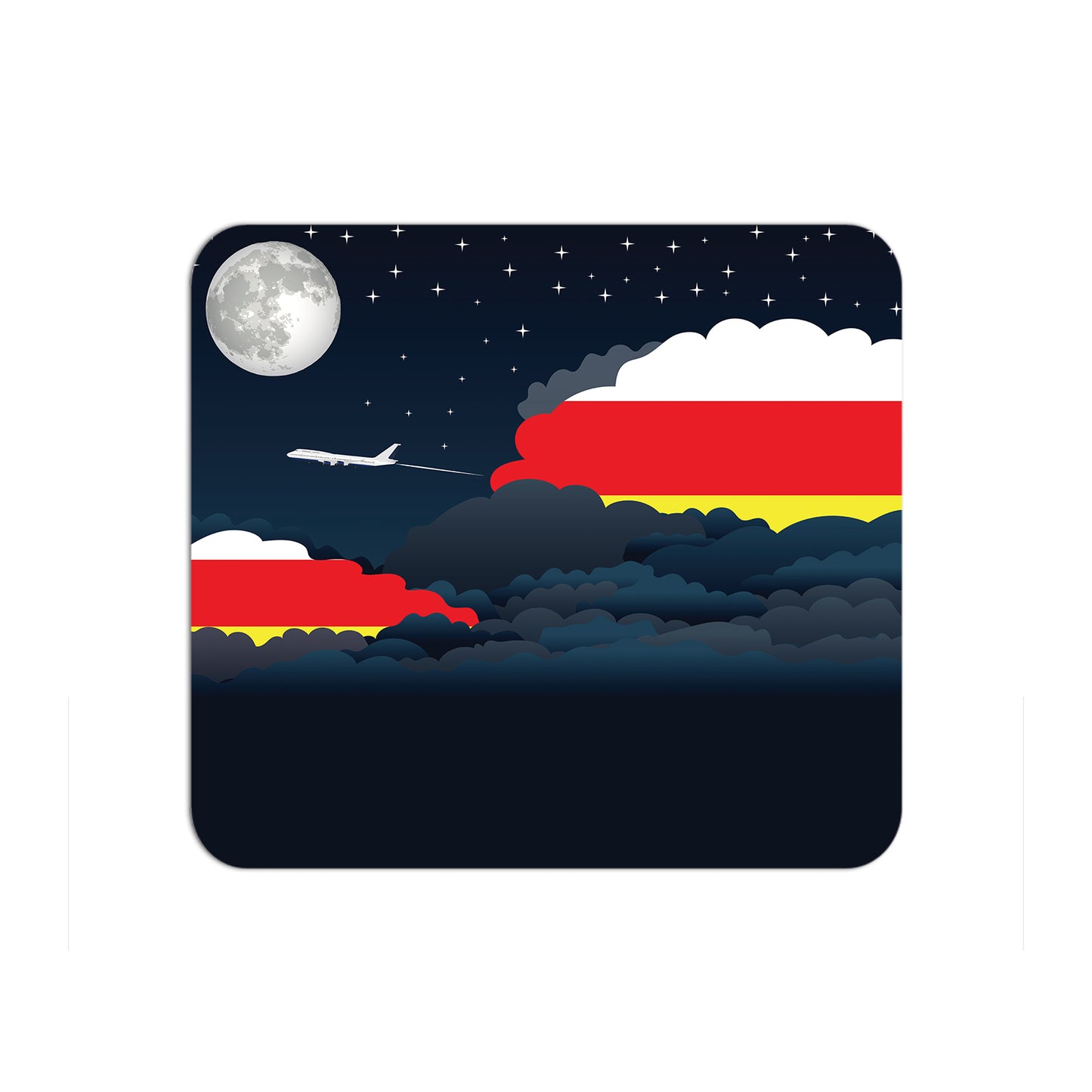 South Ossetia Airplane Airport Flight Night Clouds Mousepad