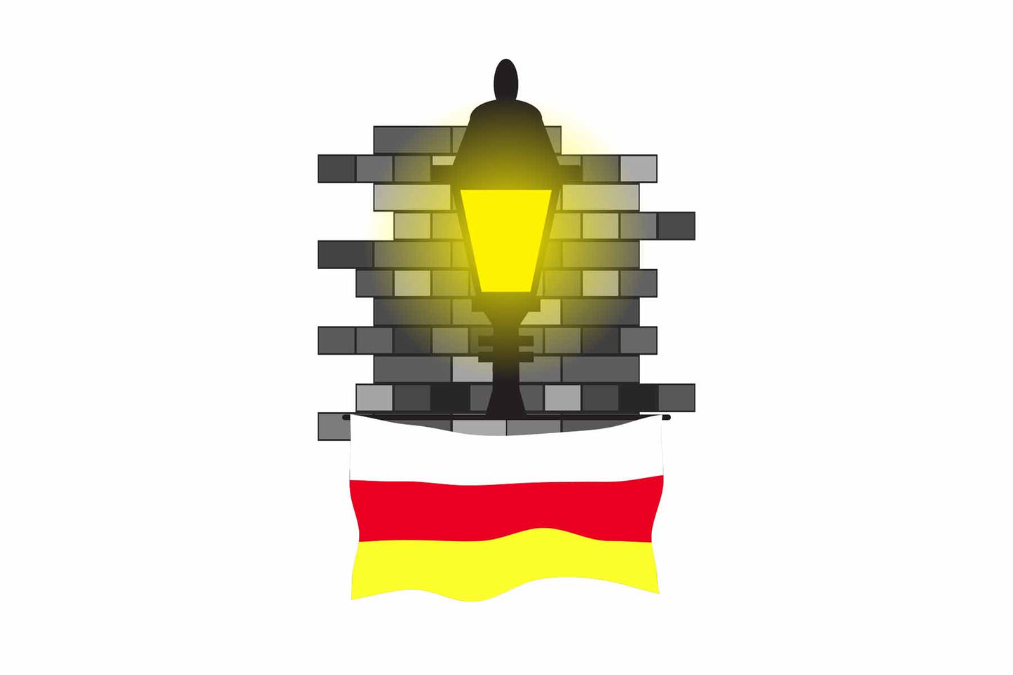 South Ossetia Street Lamp Bricks Fridge Magnet