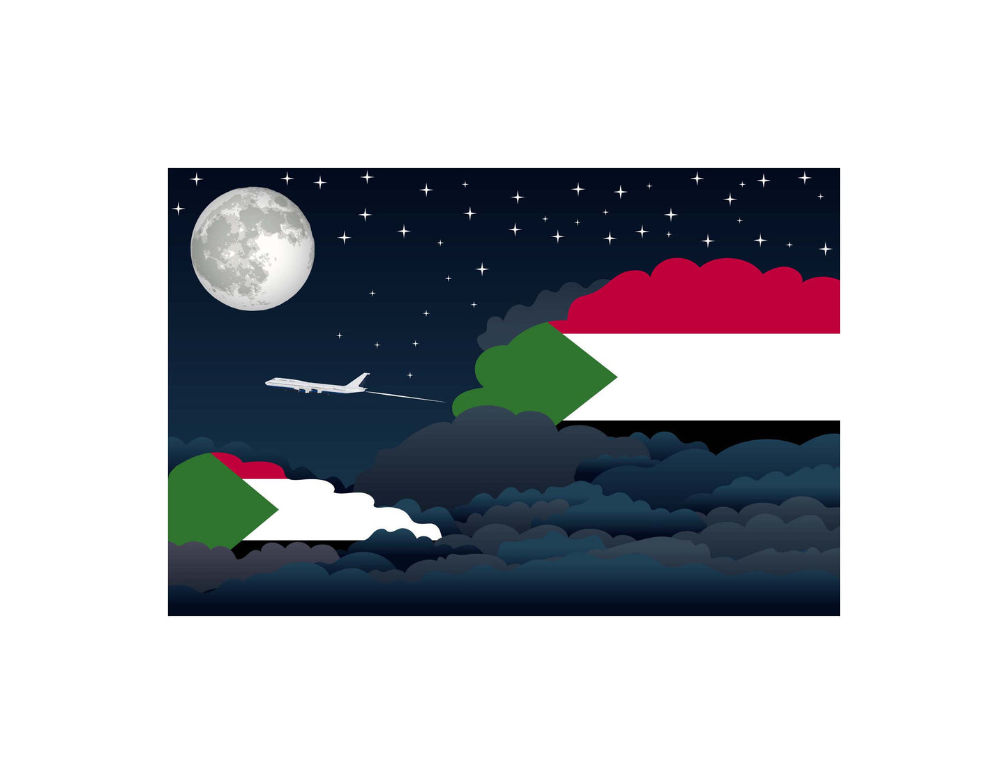 Sudan Night Clouds Blankets & Throws | Premium Soft Blankets | City Posters Plus