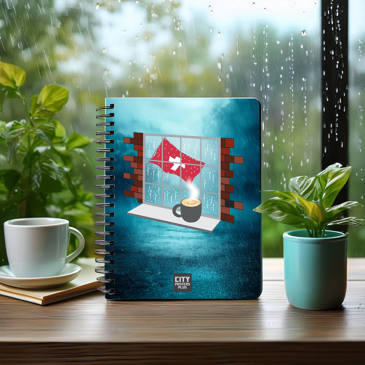 Switzerland Coffee Rain Notebook