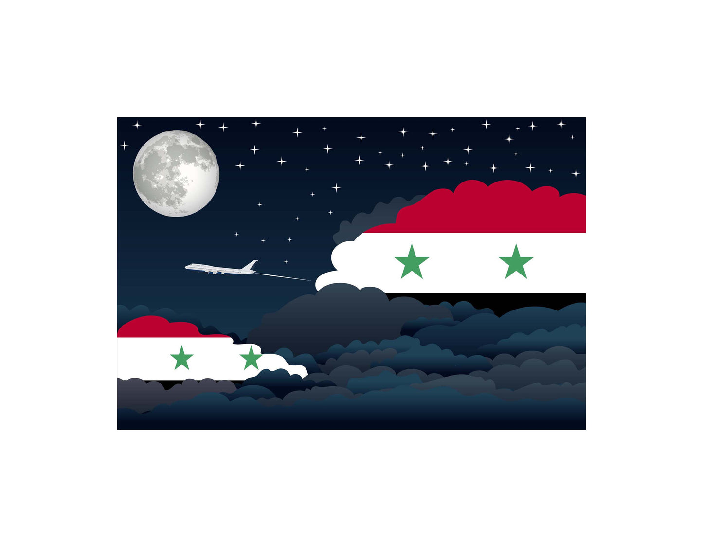 Syria Night Clouds Blankets & Throws | Premium Soft Blankets | City Posters Plus