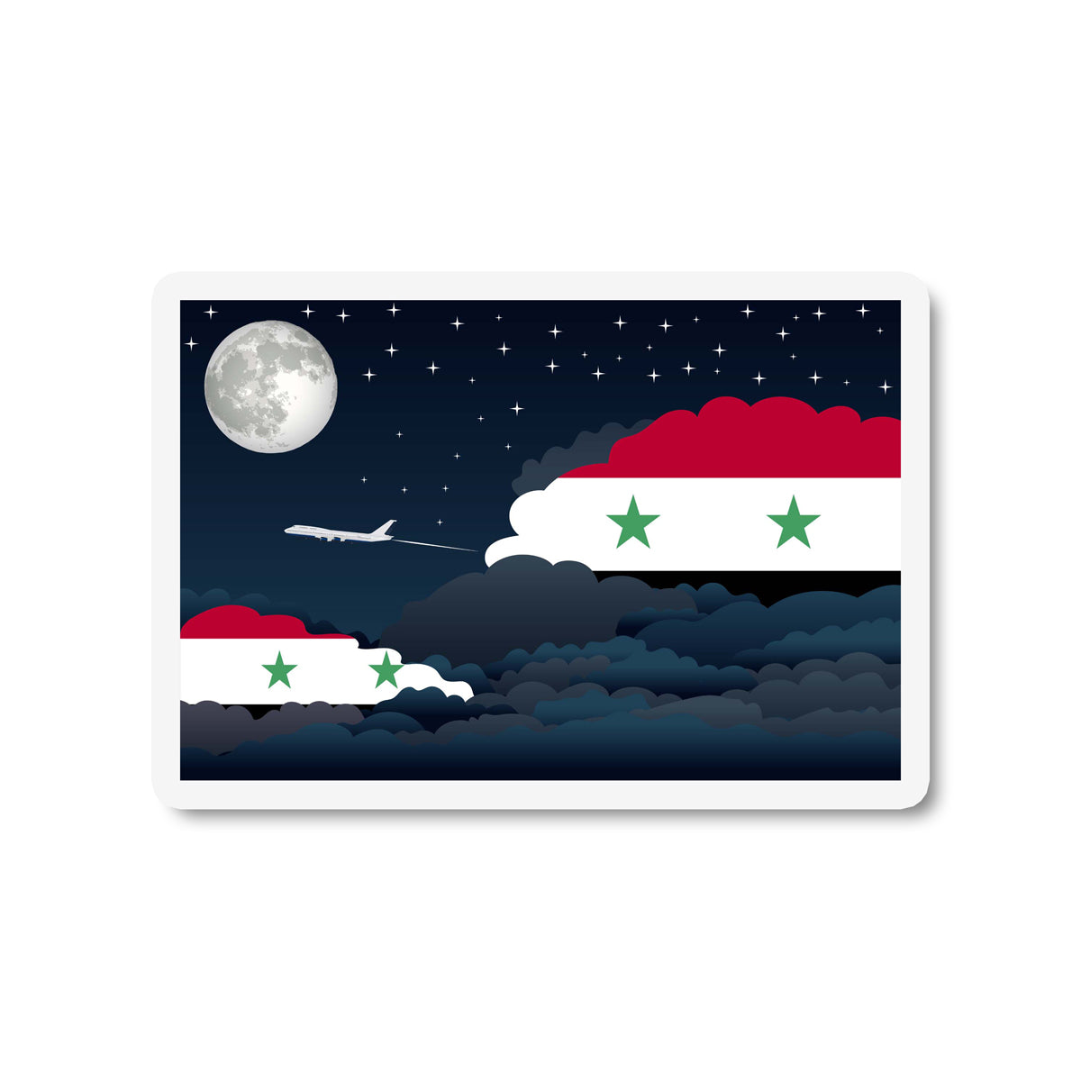Syria Night Clouds Fridge Magnet