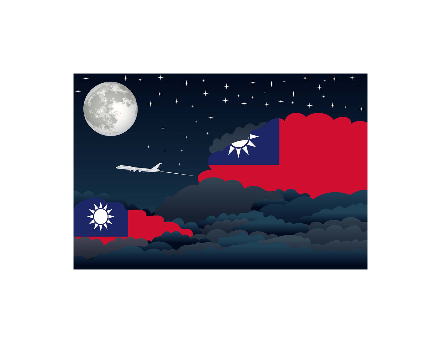 Taiwan Night Clouds Blankets & Throws | Premium Soft Blankets | City Posters Plus