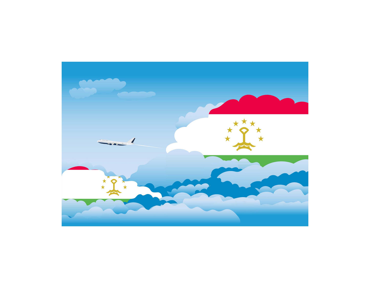 Tajikistan Day Clouds Blankets & Throws | Soft Premium Blankets | City Posters Plus