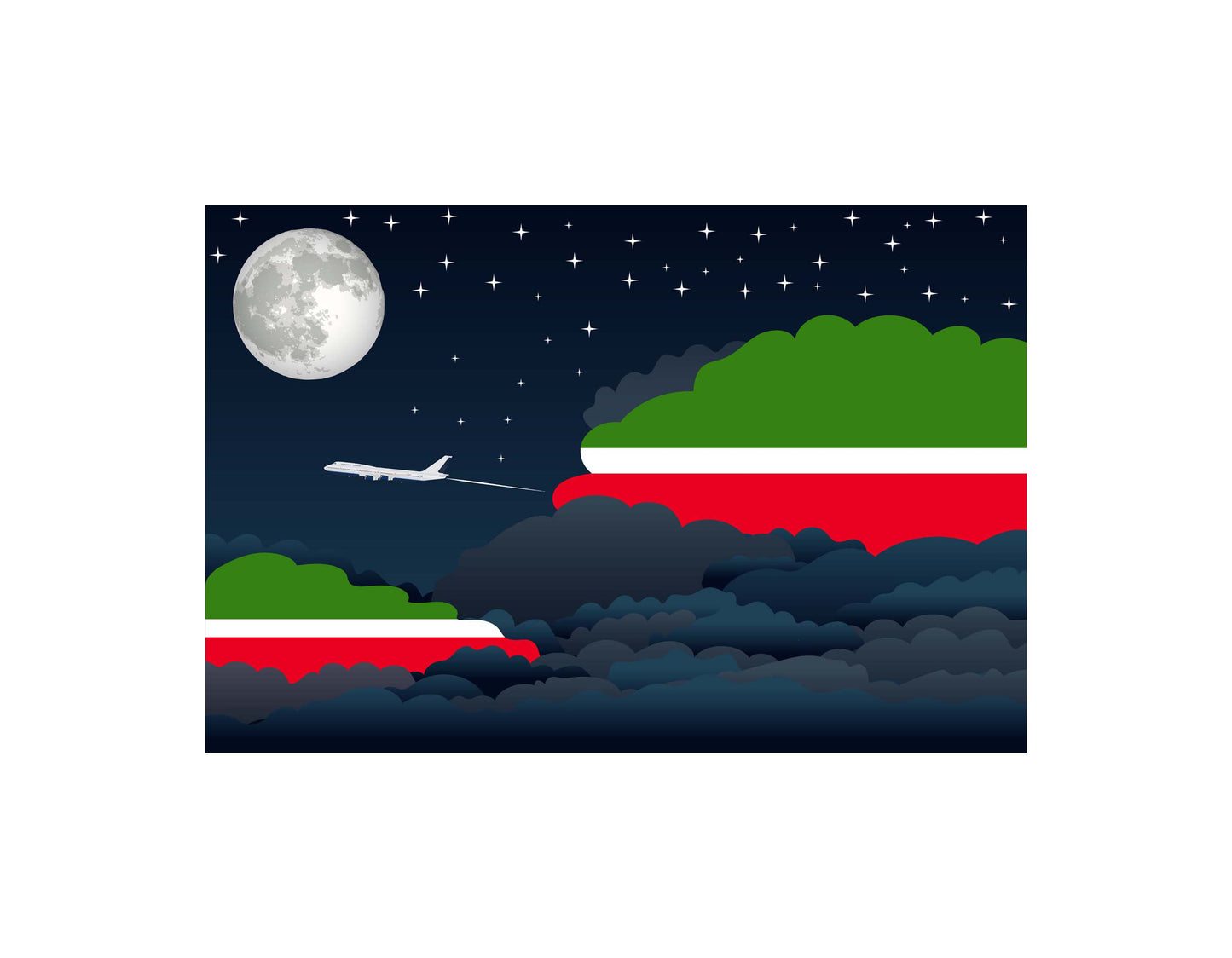 Tatarstan Night Clouds Blankets & Throws | Premium Soft Blankets | City Posters Plus