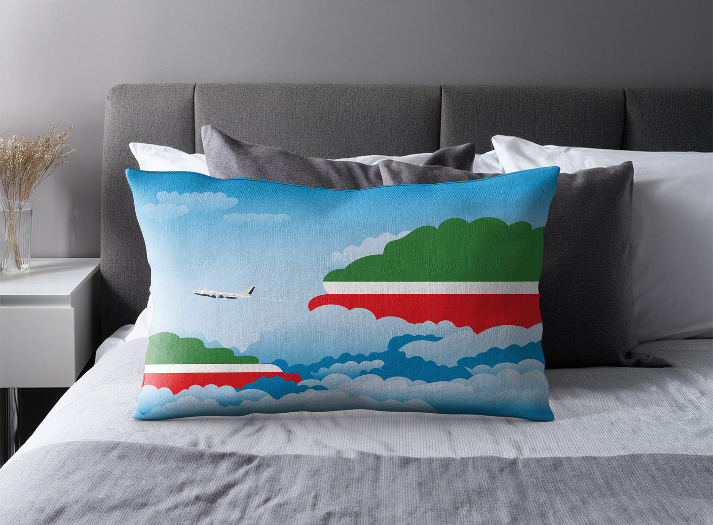 Tatarstan World Airplane Day Clouds Square & Rectangle Pillow Cases | Aviation Decorative Pillow Covers