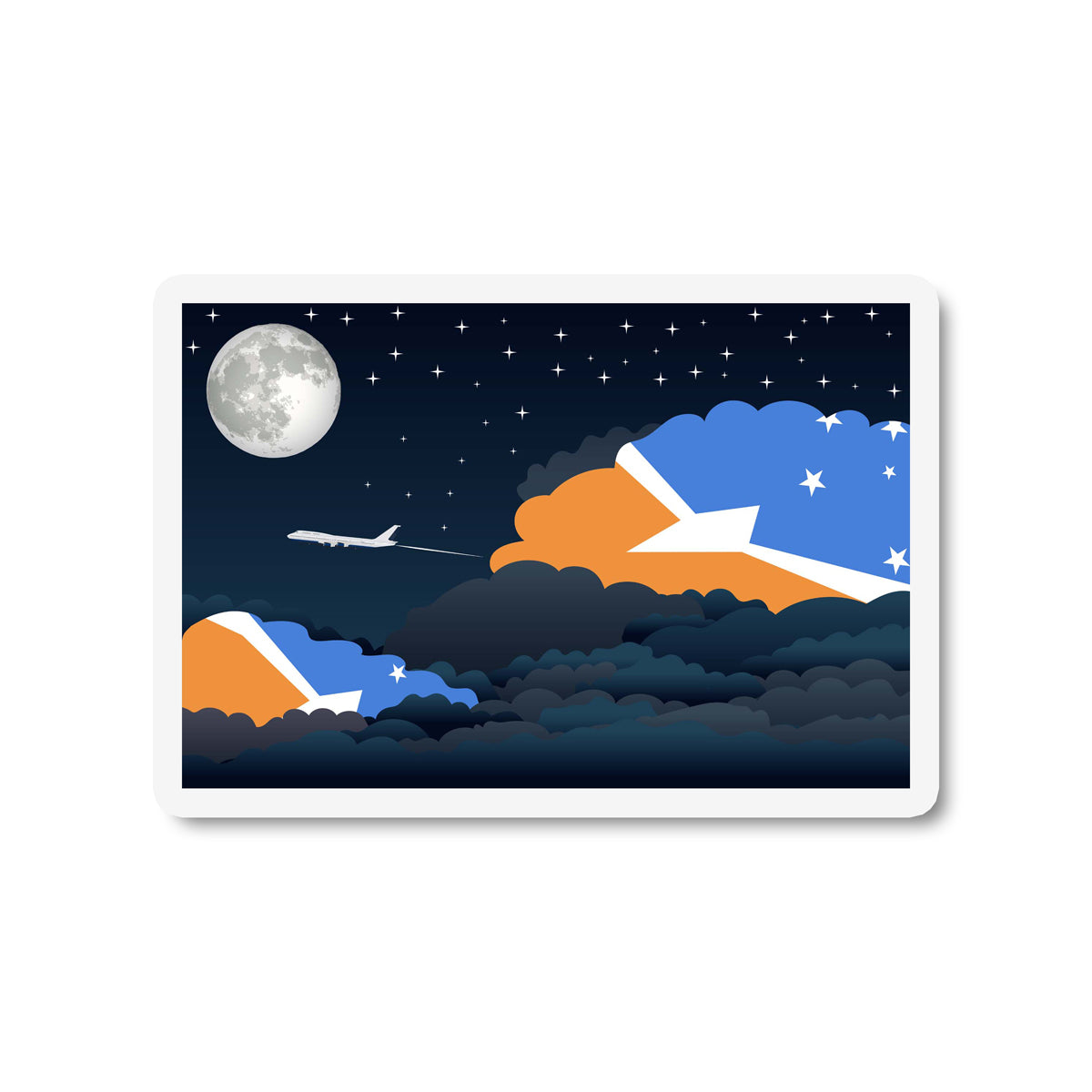 Tierra del Fuego Province-Argentina Night Clouds Fridge Magnet