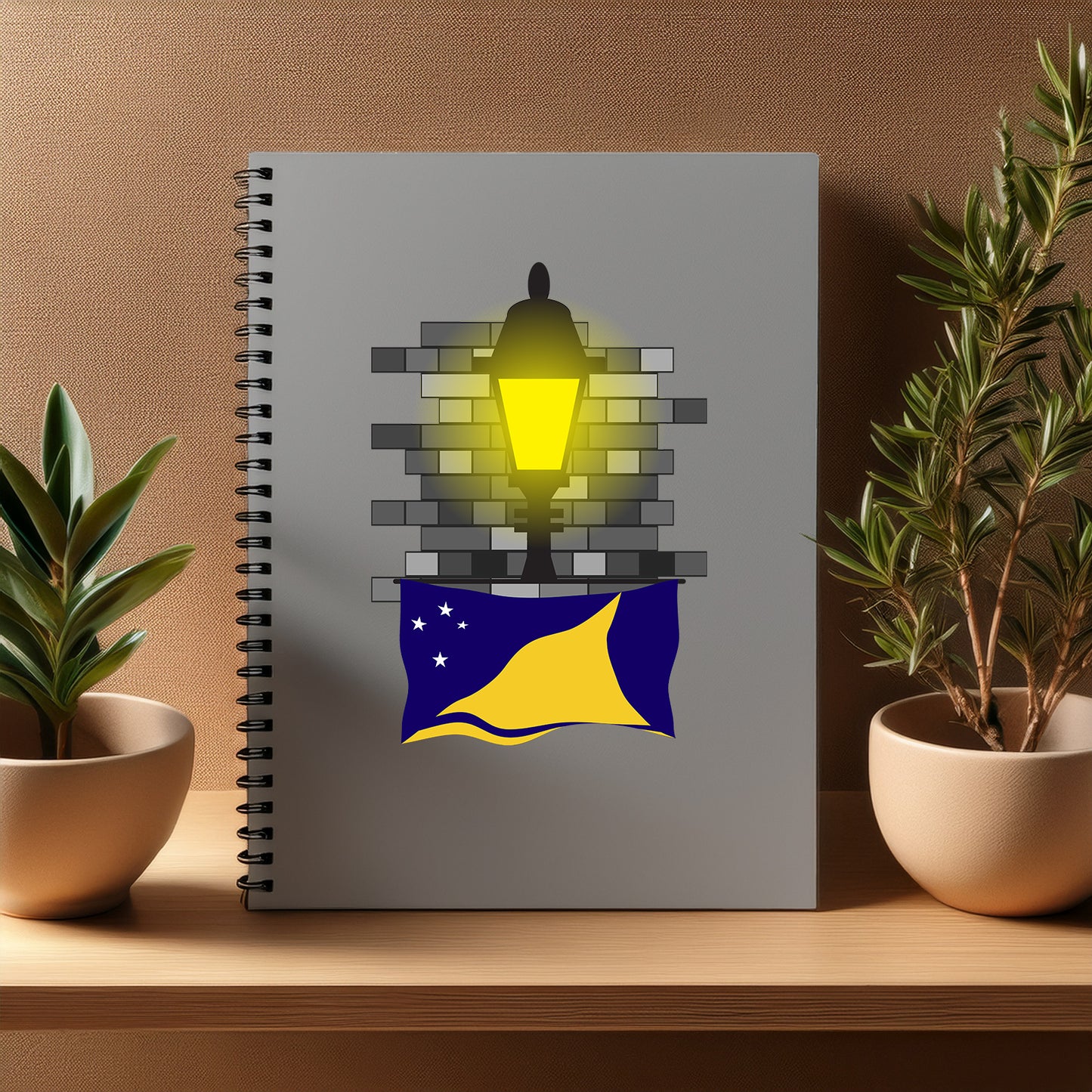 Tokelau Street Lamp Bricks Notebook