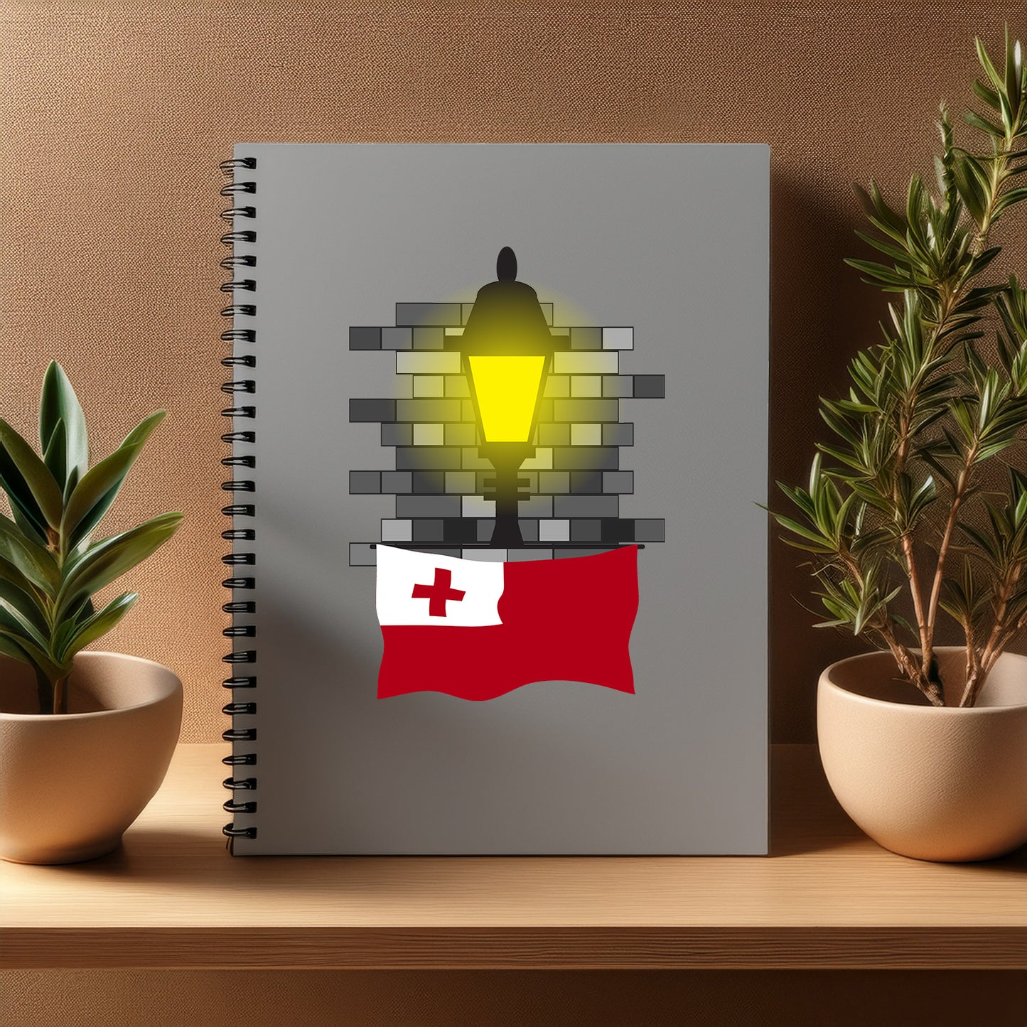 Tonga Street Lamp Bricks Notebook