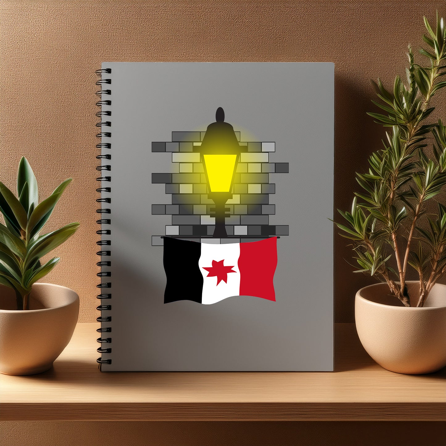 Udmurtia Street Lamp Bricks Notebook