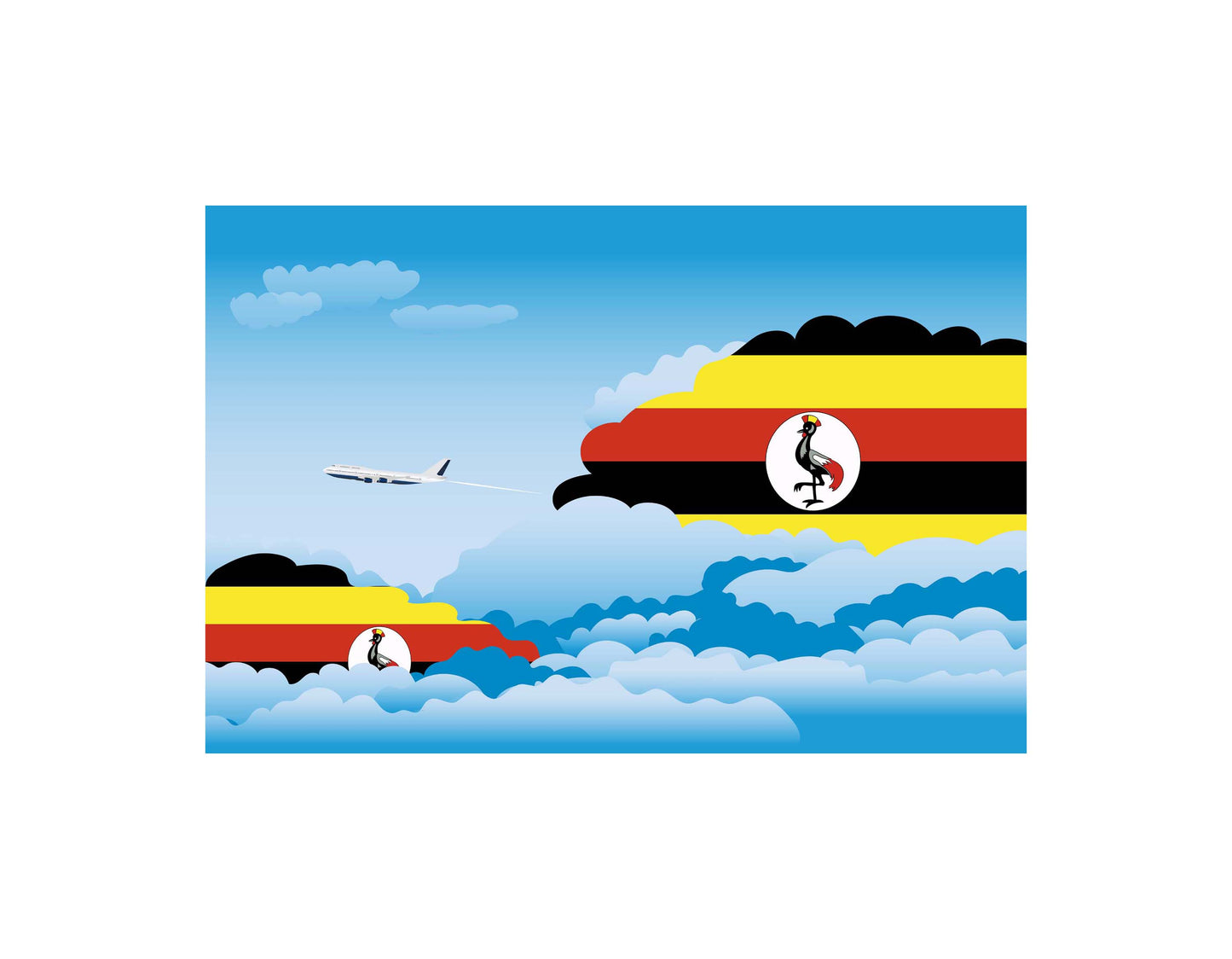 Uganda Day Clouds Blankets & Throws | Soft Premium Blankets | City Posters Plus