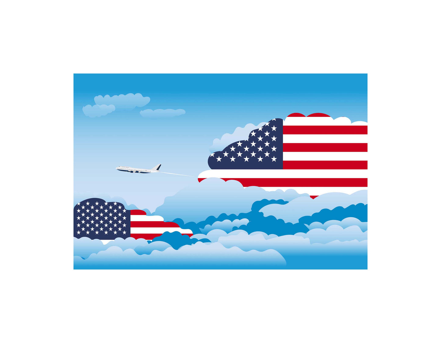 USA Day Clouds Blankets & Throws | Soft Premium Blankets | City Posters Plus