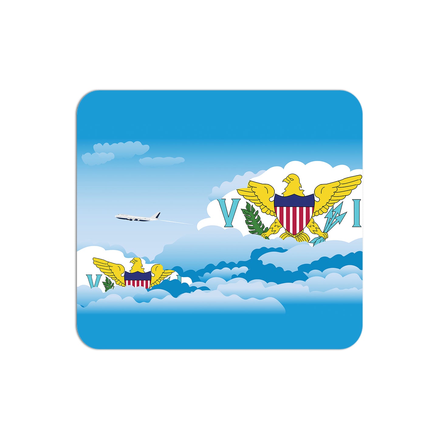 Virgin Islands US Airplane Airport Flight Day Clouds Mousepad