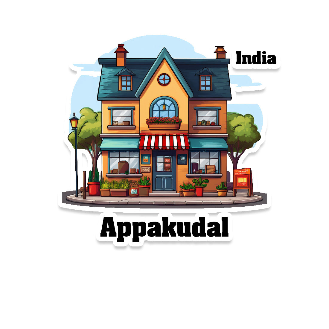 Appakudal Sticker & Magnet | Home Town Souvenirs