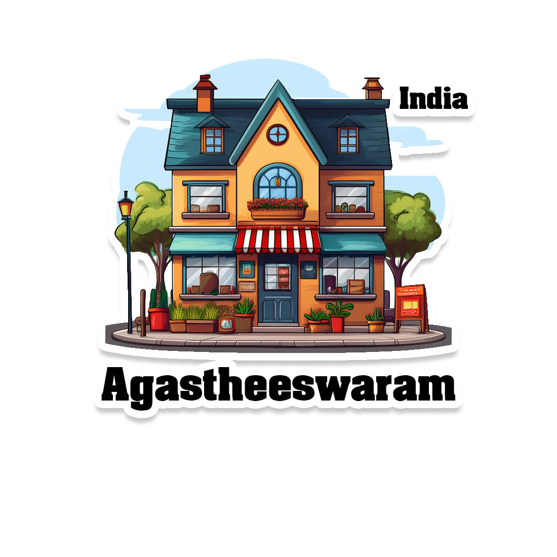Agastheeswaram Sticker & Magnet | Home Town Souvenirs