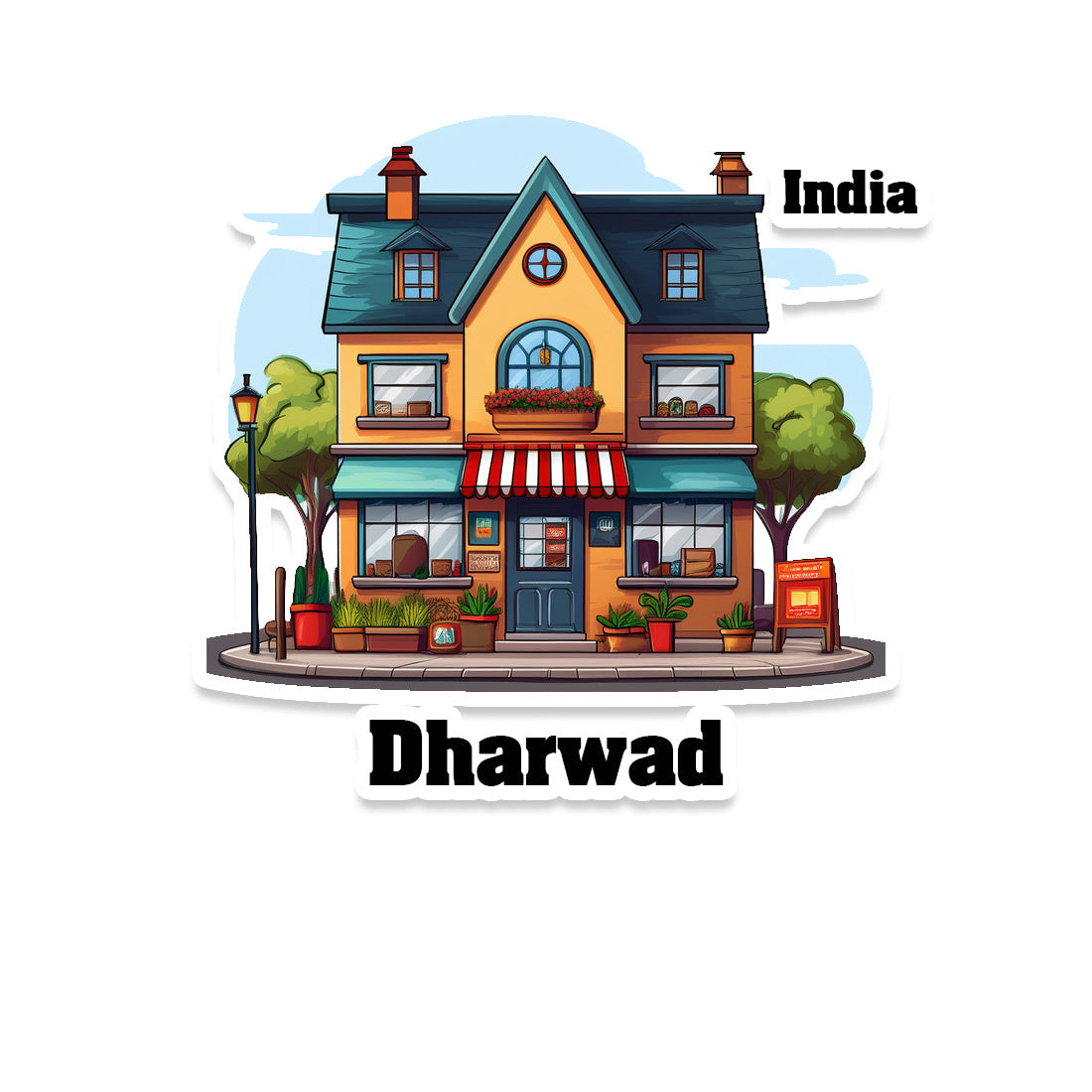 Dharwad Sticker & Magnet | Home Town Souvenirs