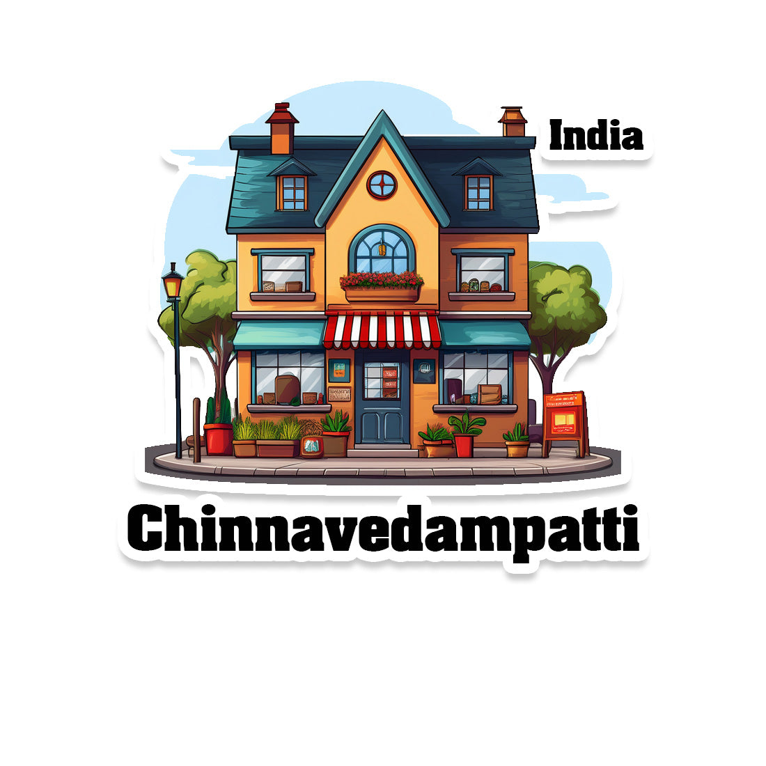 Chinnavedampatti Sticker & Magnet | Home Town Souvenirs