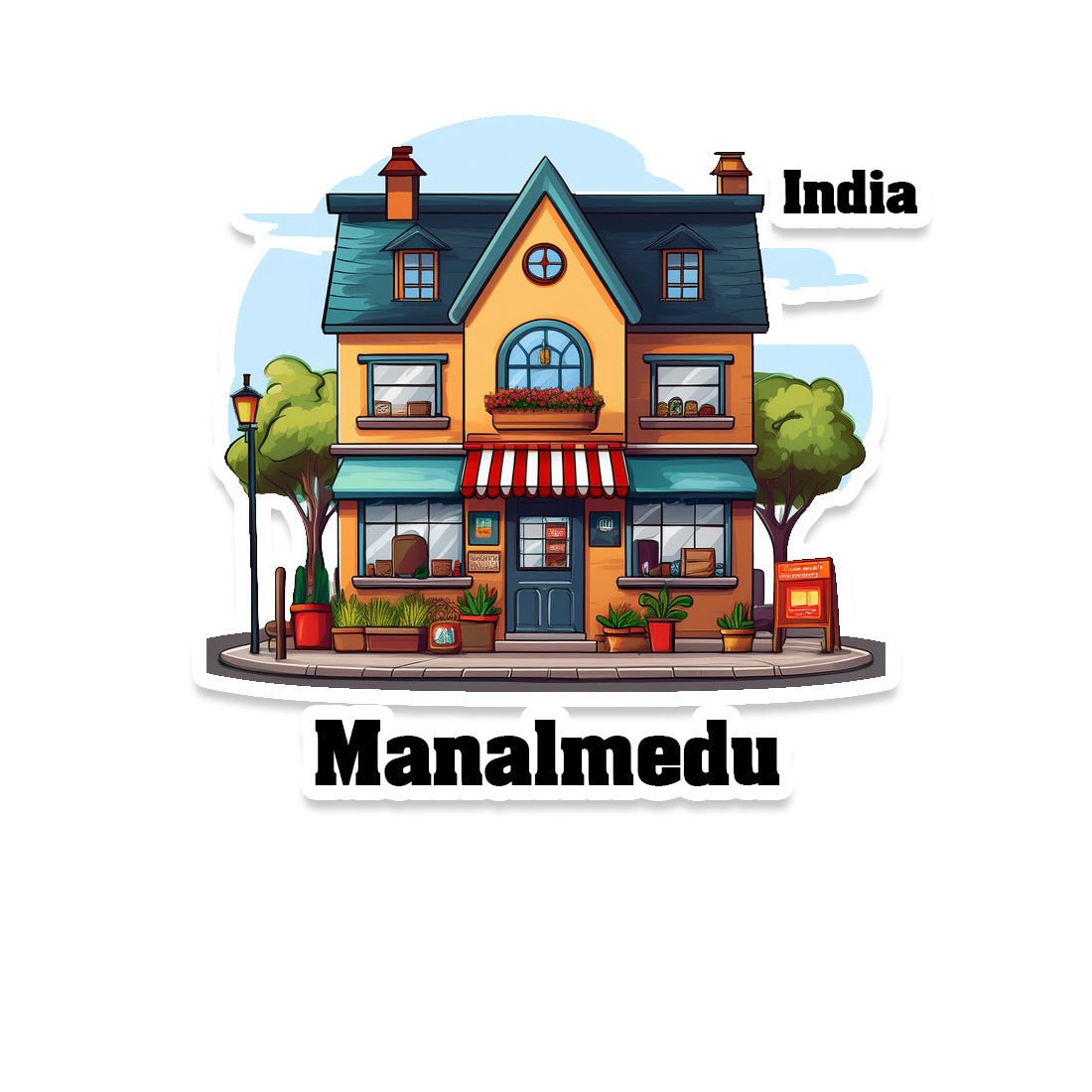 Manalmedu Sticker & Magnet | Home Town Souvenirs