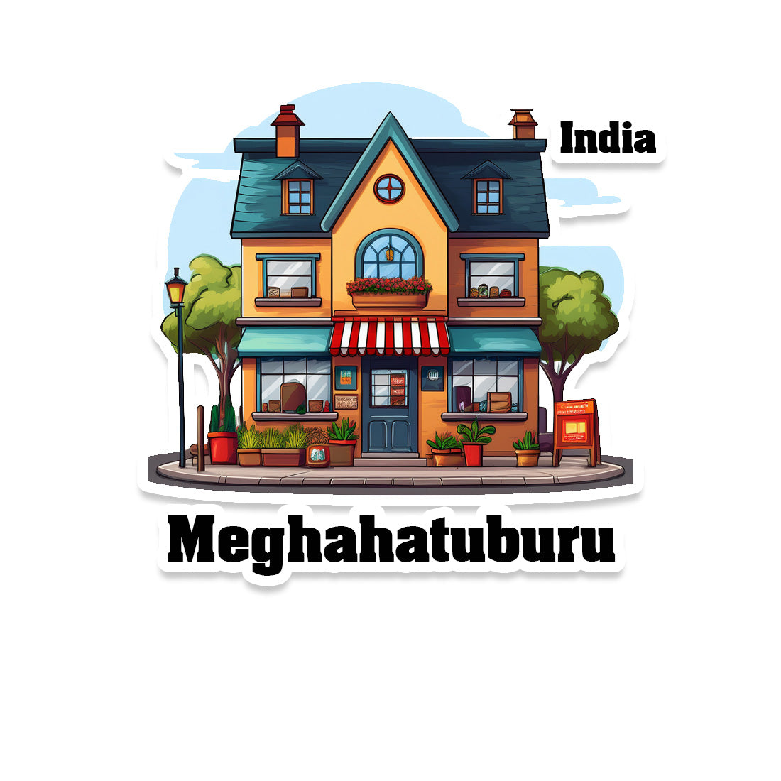 Meghahatuburu Sticker & Magnet | Home Town Souvenirs