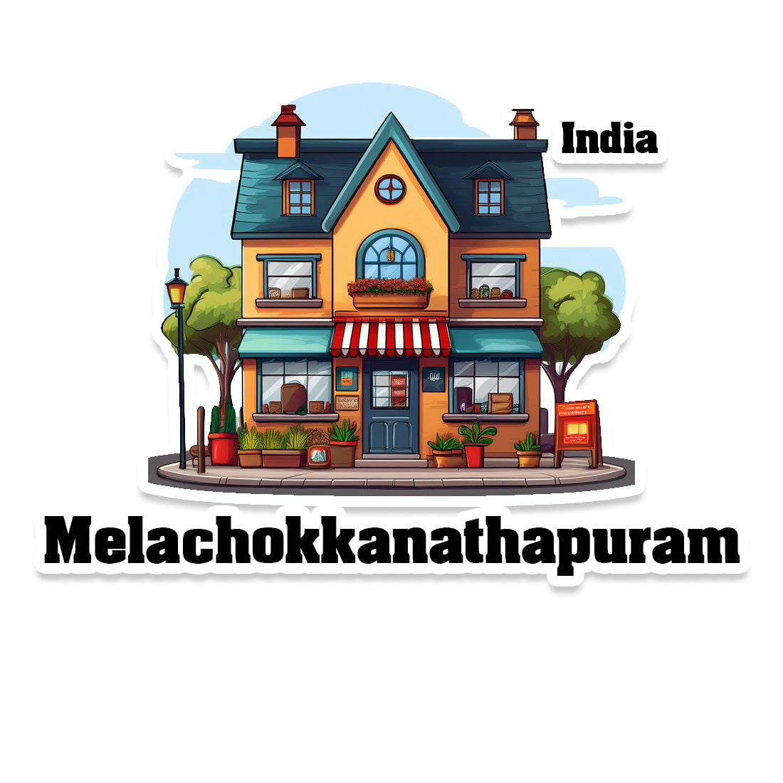 Melachokkanathapuram Sticker & Magnet | Home Town Souvenirs
