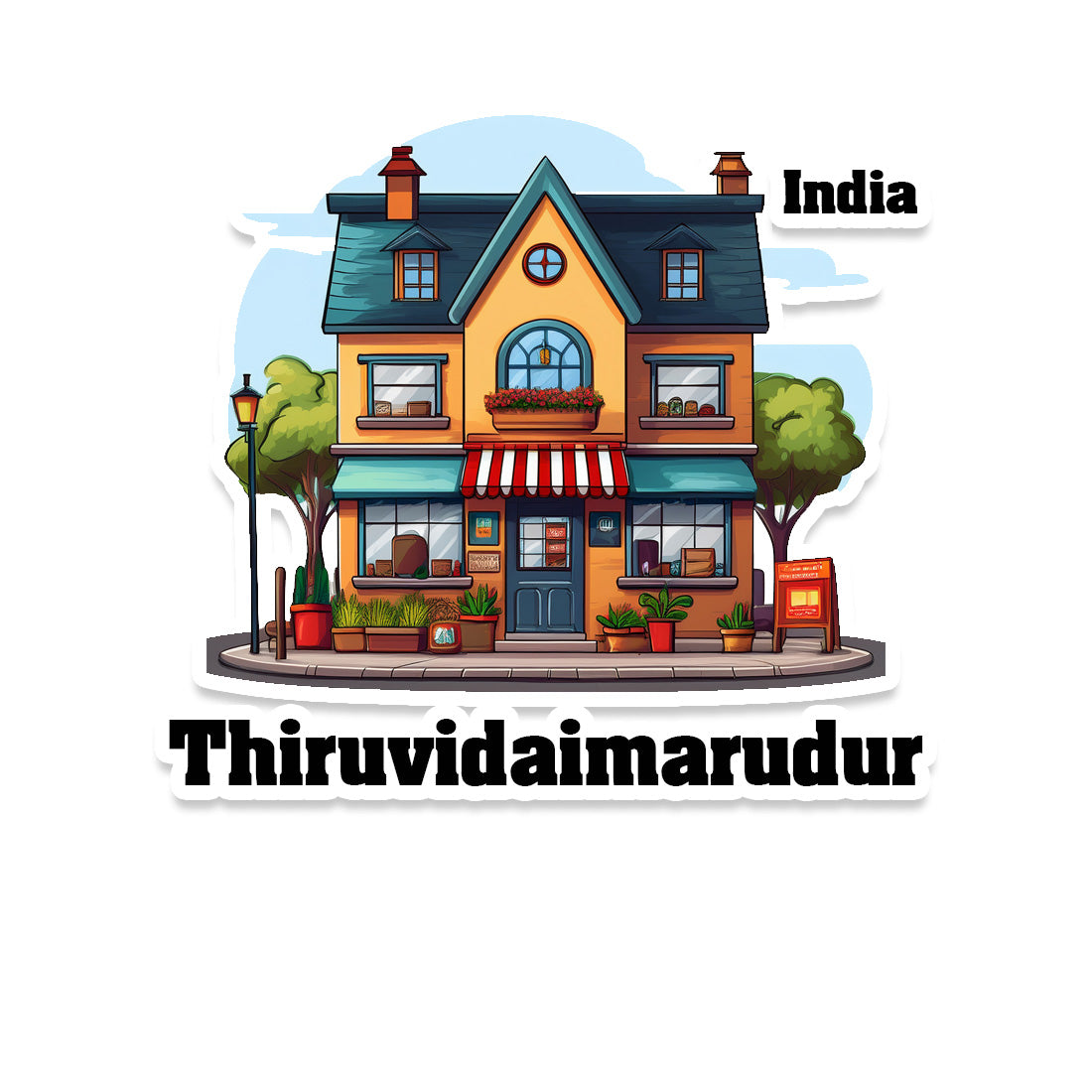 Thiruvidaimarudur Sticker & Magnet | Home Town Souvenirs
