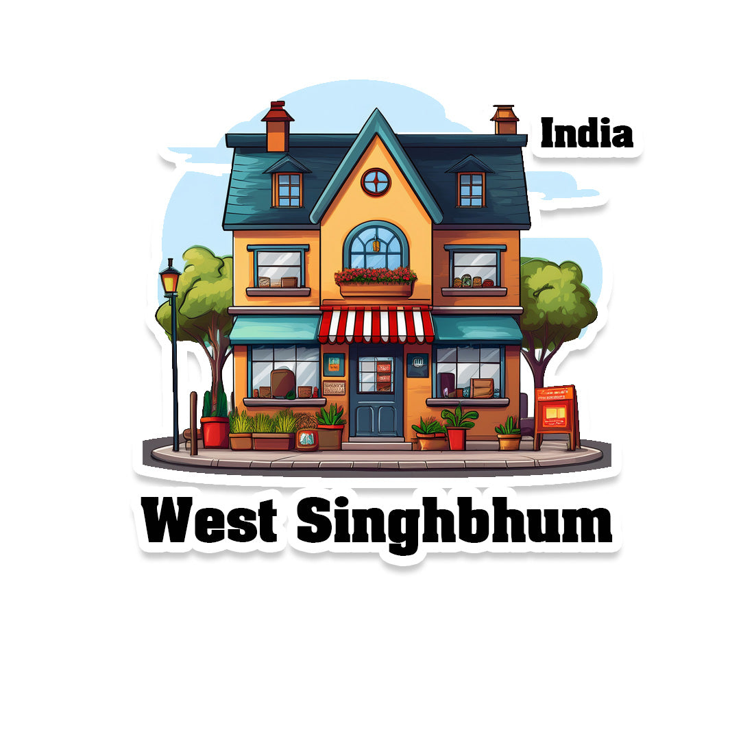 West Tripura Sticker & Magnet | Home Town Souvenirs
