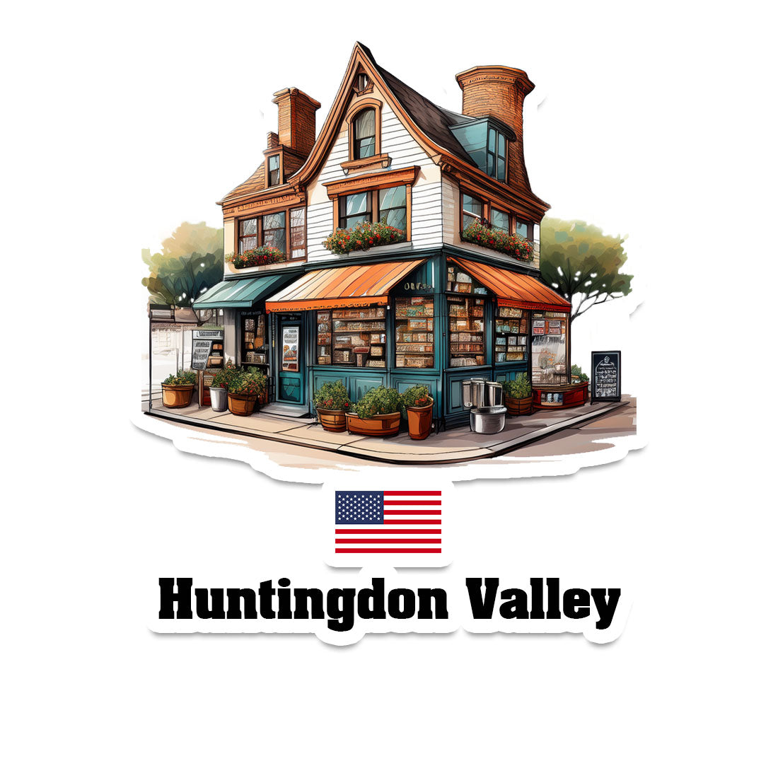 Huntingdon Valley Fridge Magnet