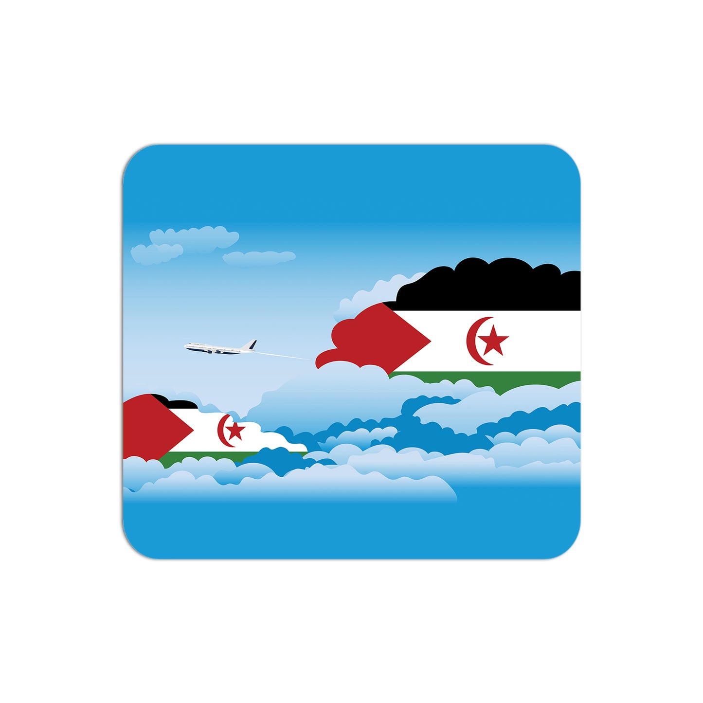 Western Sahara Airplane Airport Flight Day Clouds Mousepad