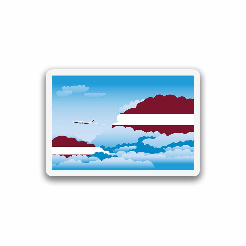 Latvia Day Clouds Fridge Magnet