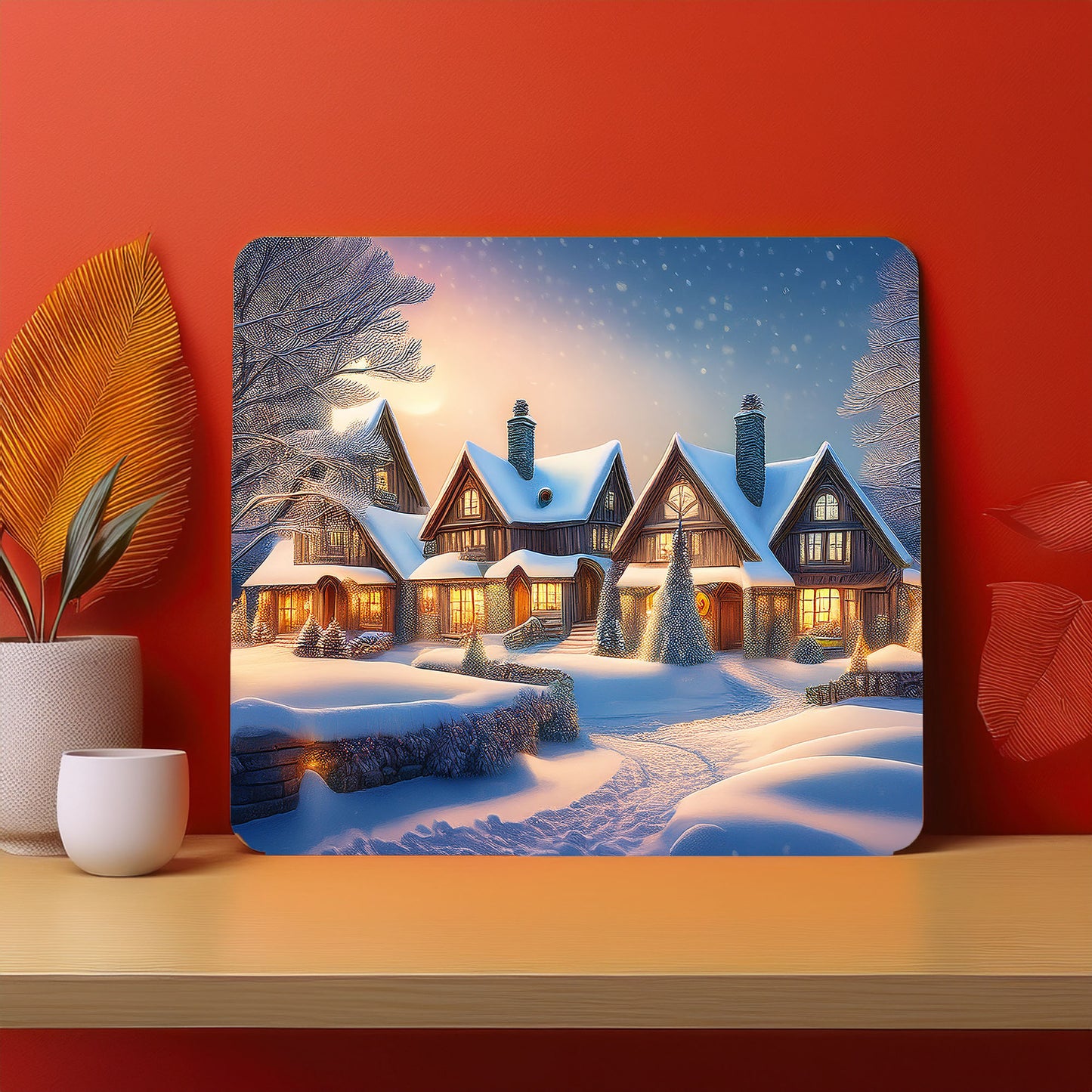 Home Town Raining Fog Fence Fog Mousepad (Style #18)